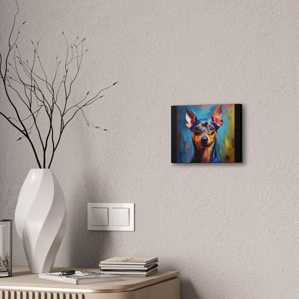 Miniature Pinscher Canvas Stretched, 0.75"