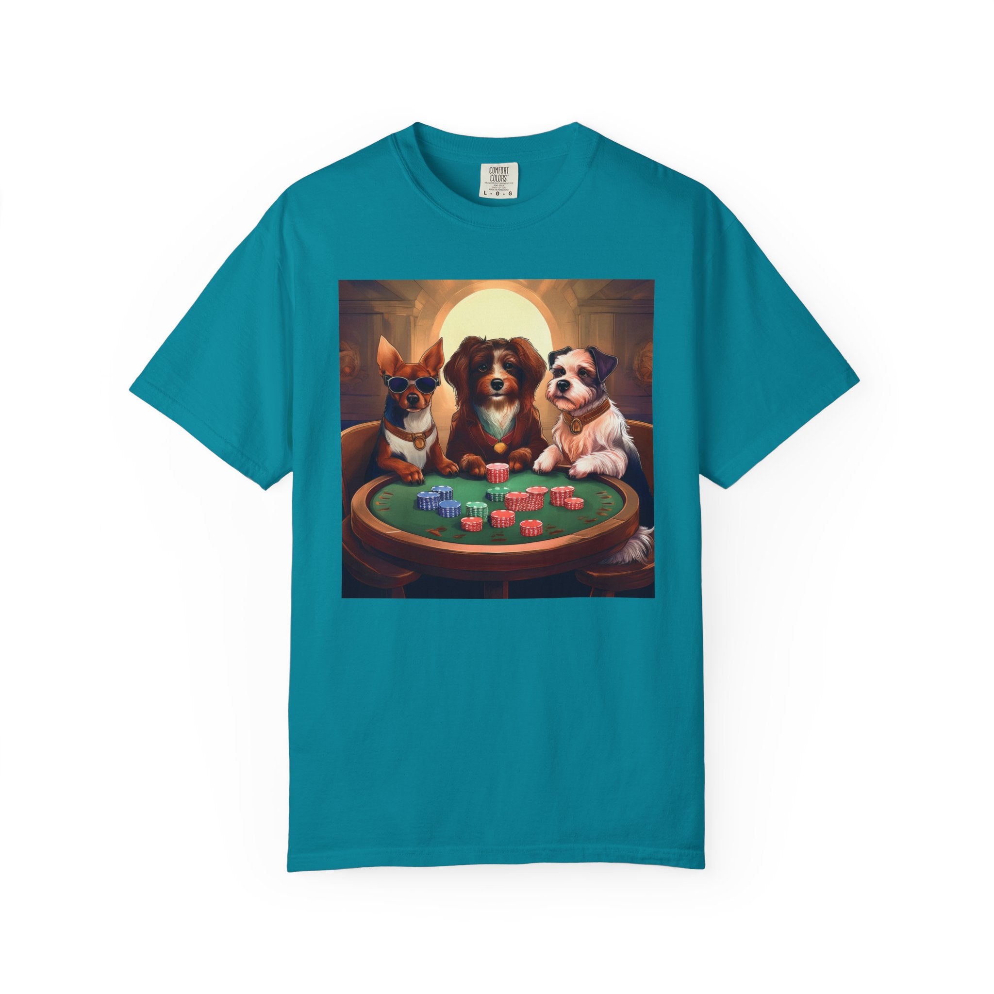 Puppy Poker Unisex Garment-Dyed T-shirt