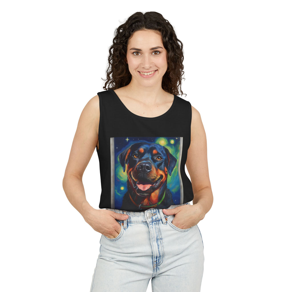 Rottweiler Stary Night Unisex Tank Top