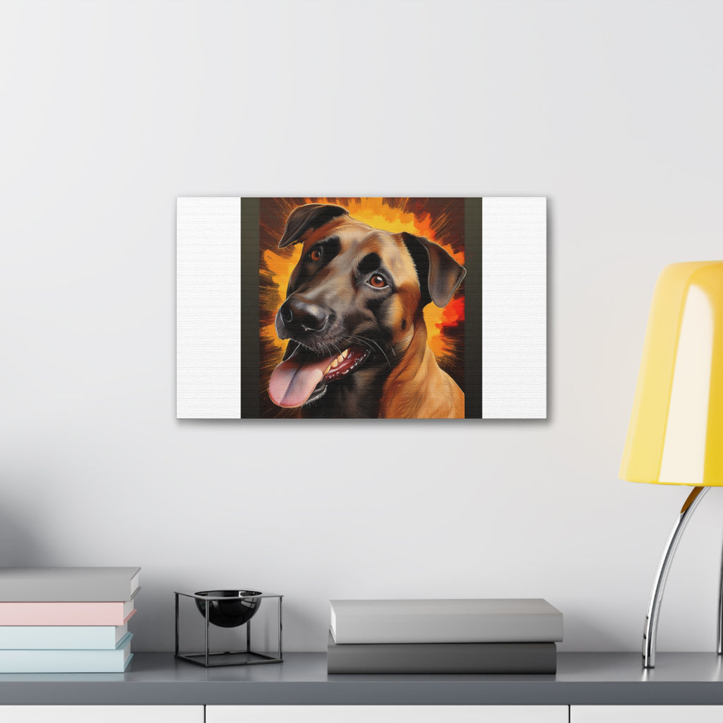 Belgian Malinois Shepherd Canvas Stretched, 0.75"