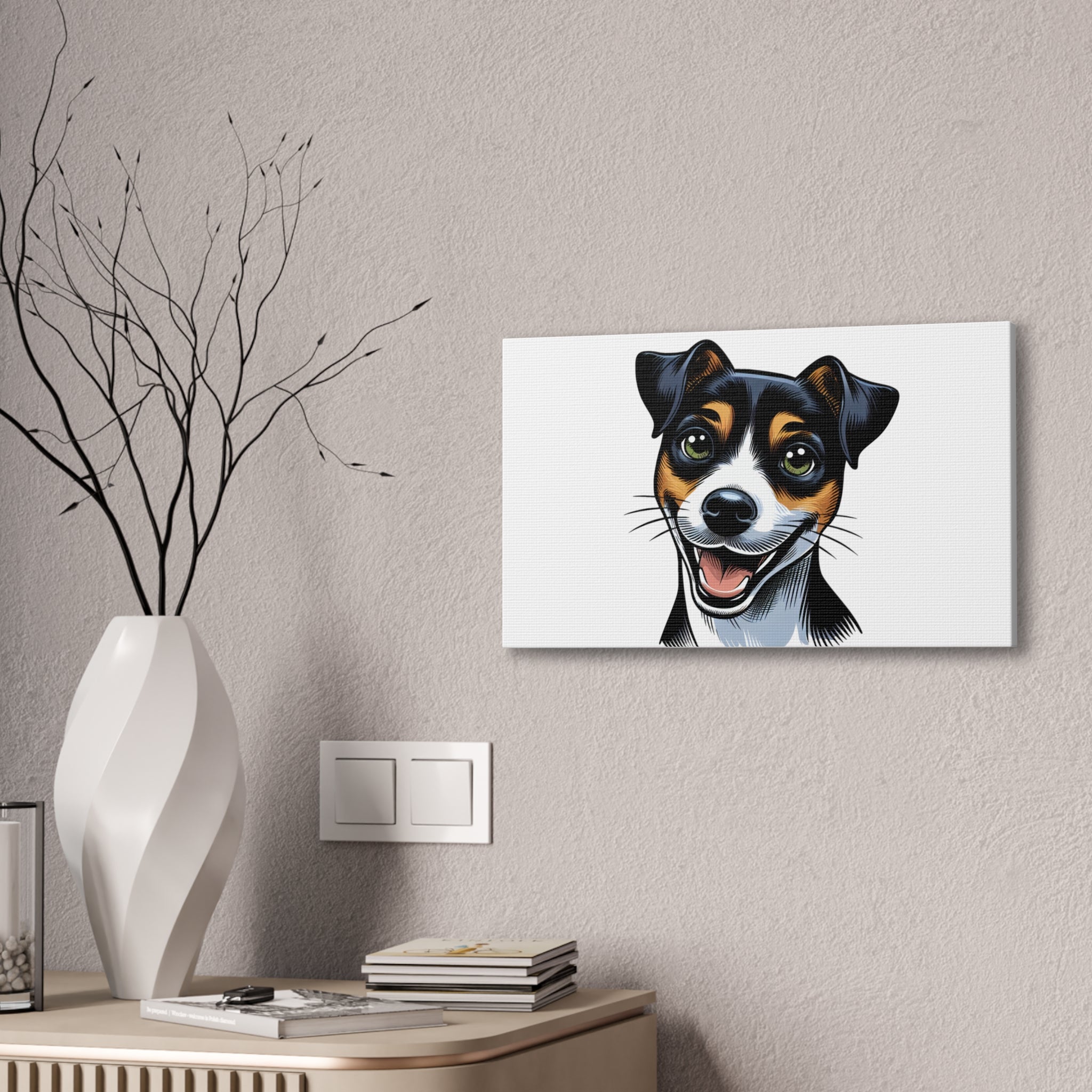 Jack Russel Canvas Stretched, 0.75"