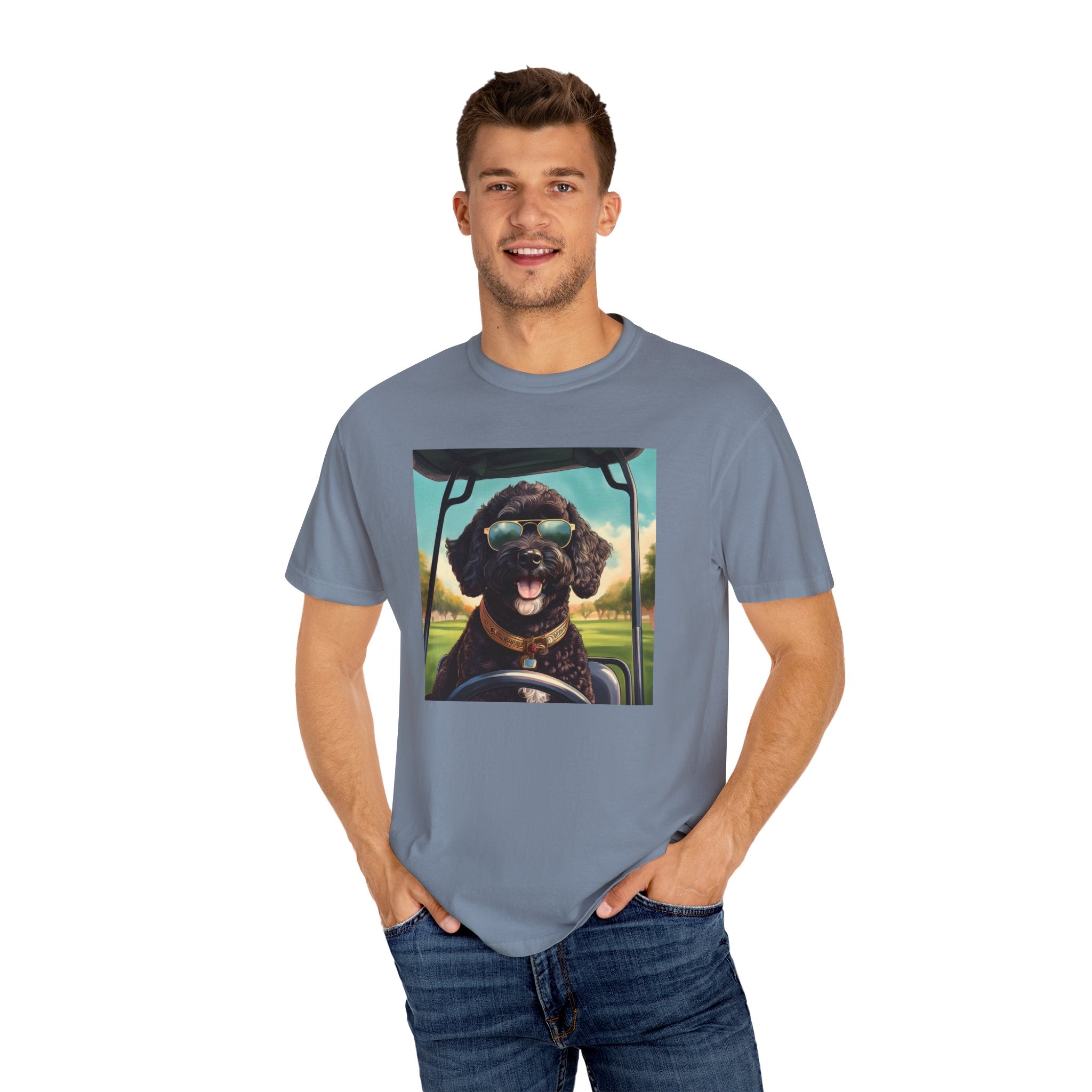 Doodle Golf Cart Unisex Garment-Dyed T-shirt