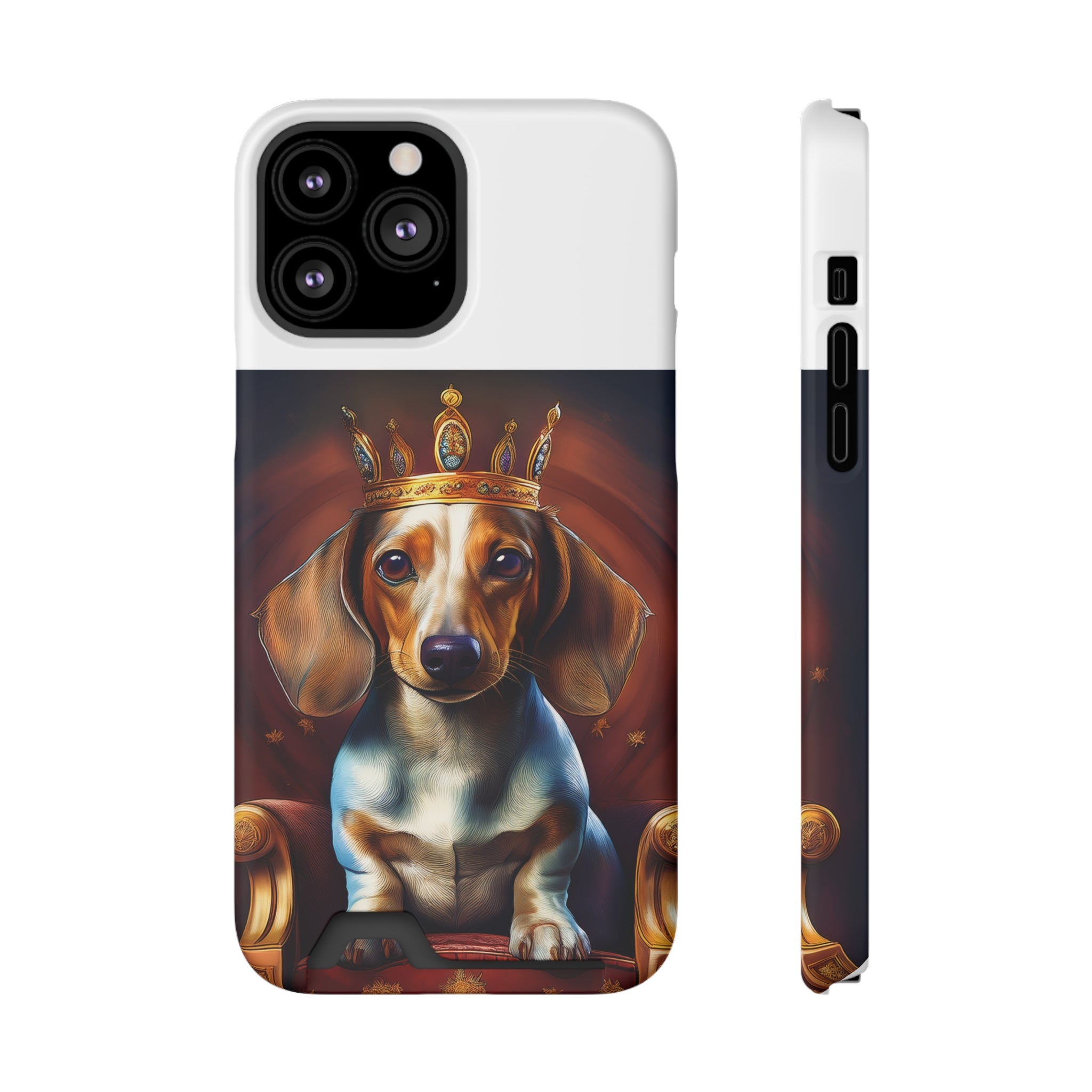 Dachshund Royal Phone Case with Card Holder