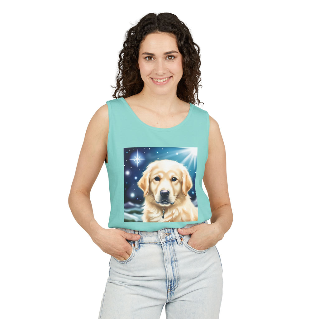 Golden Retriever Stary Night Unisex Tank Top