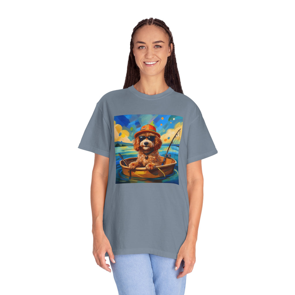 Doodle Fishing Unisex Garment-Dyed T-shirt