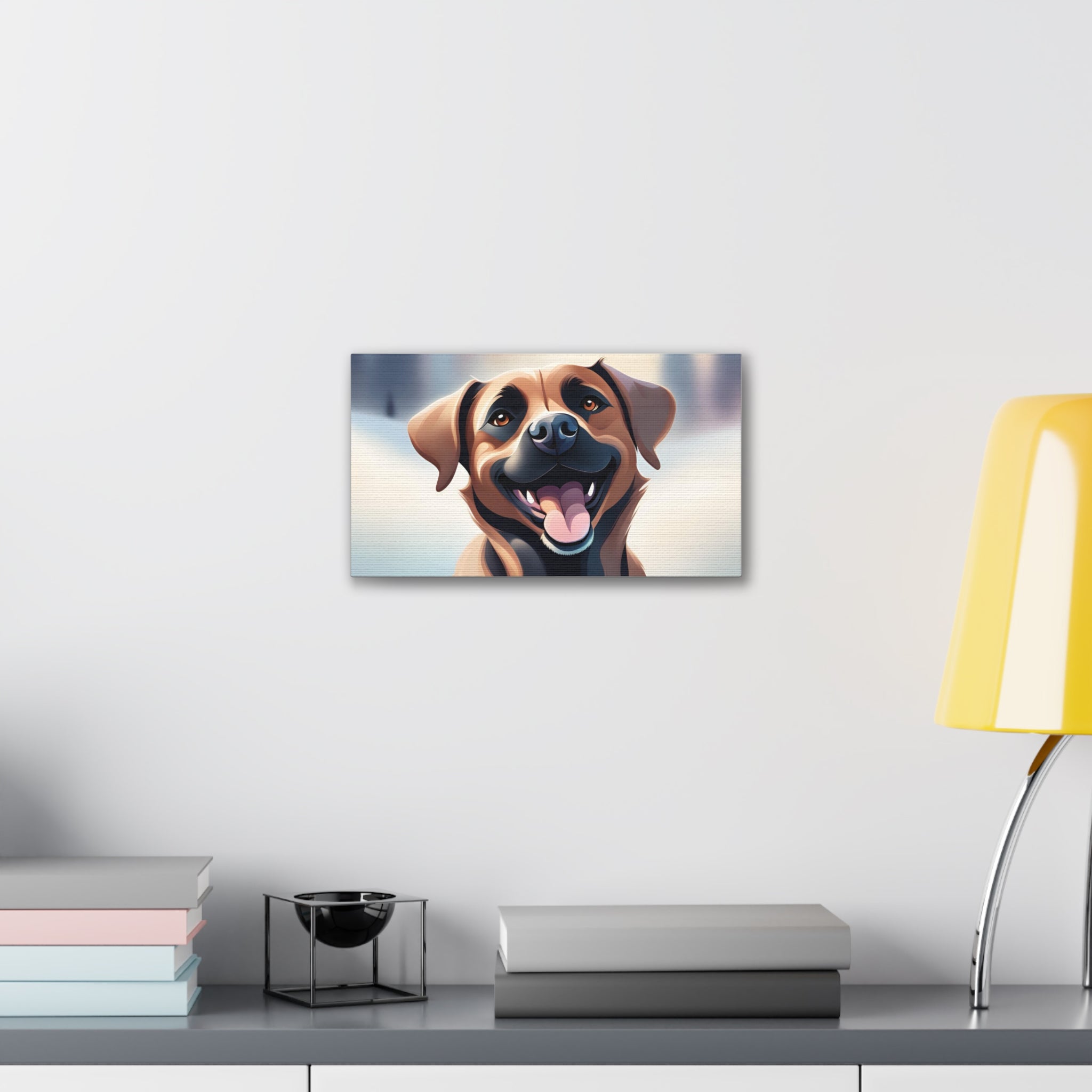 Black Mouth Cur Canvas Stretched, 0.75"