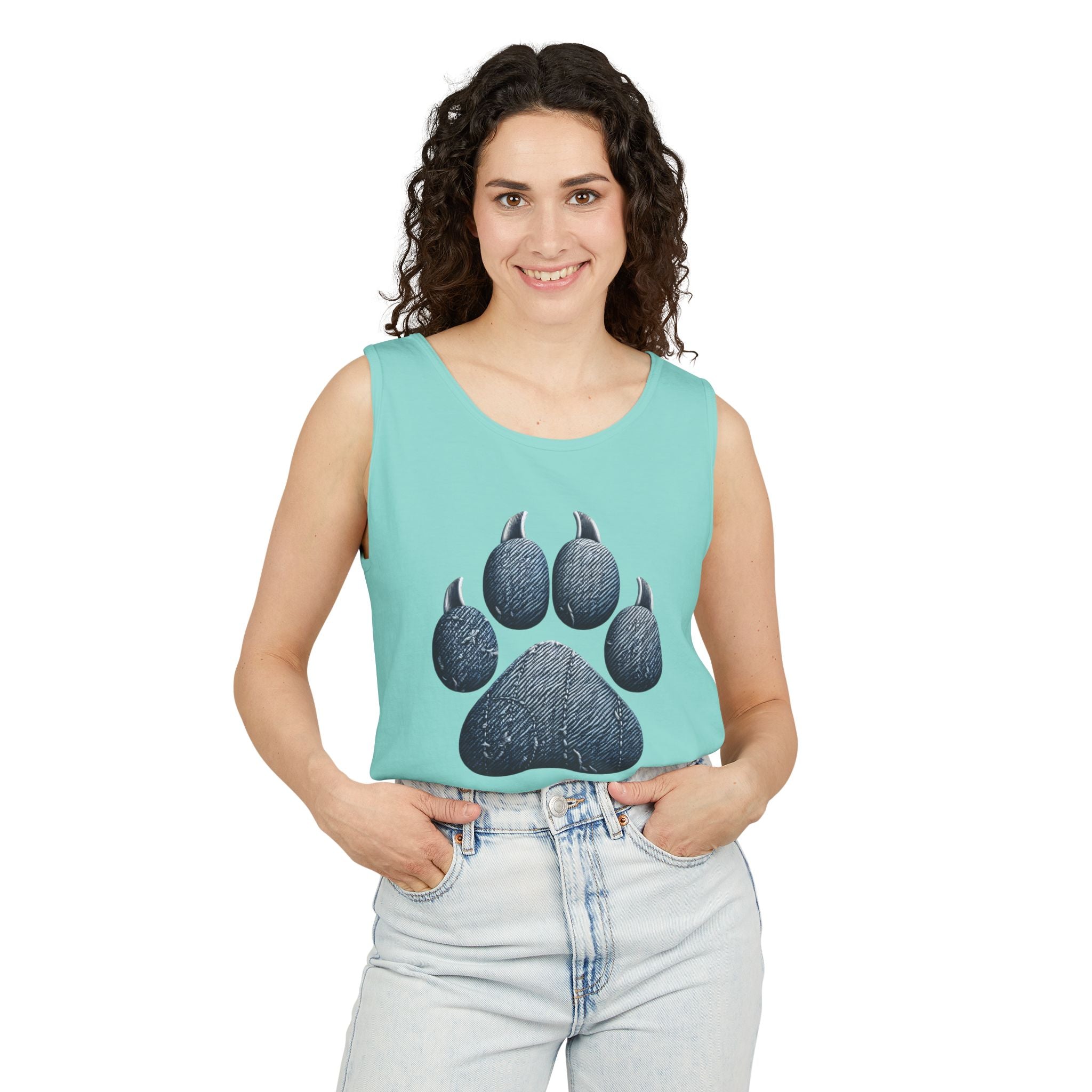 Denim Paw Unisex Tank Top