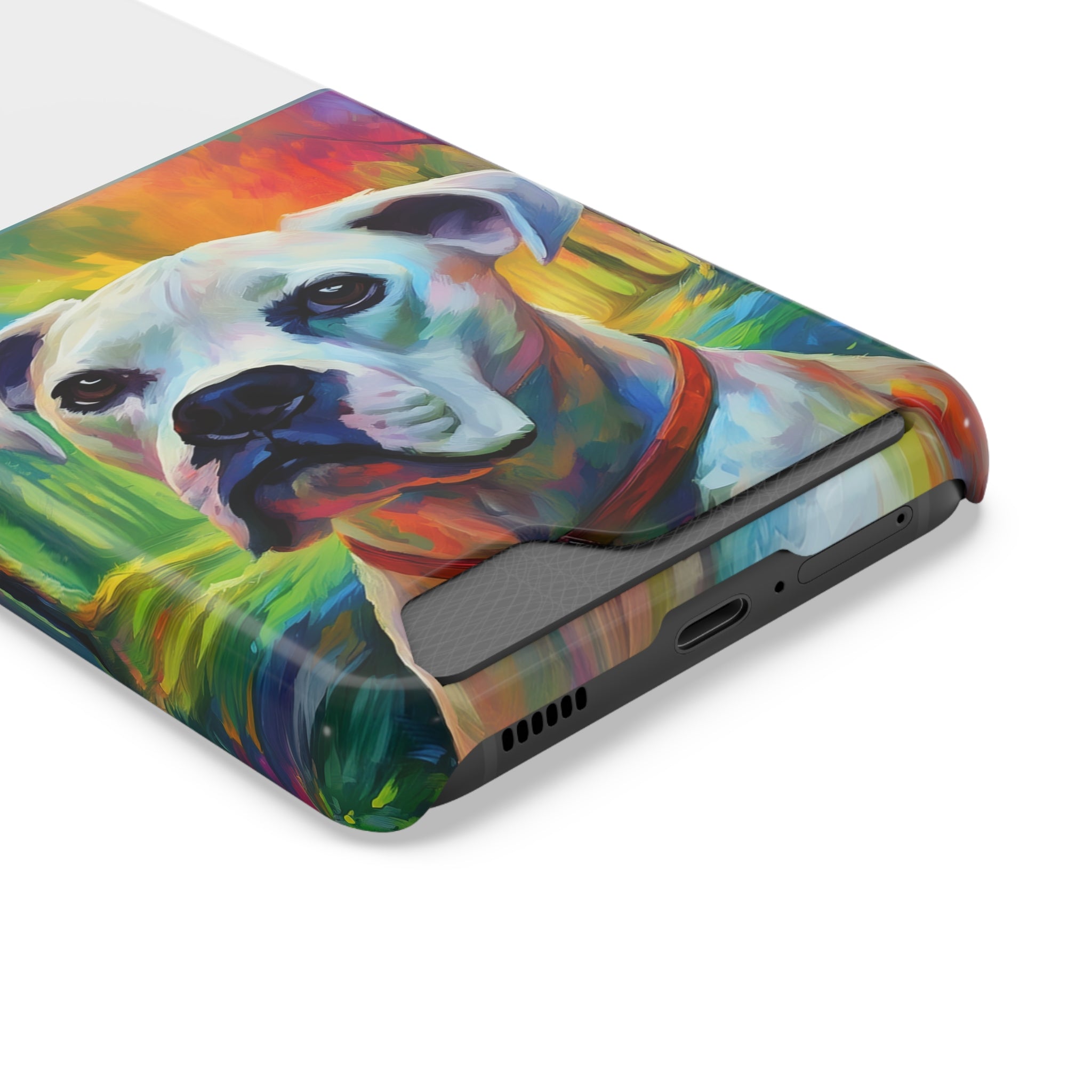Boxer Rainbow Sky Phone Case with Card Holder