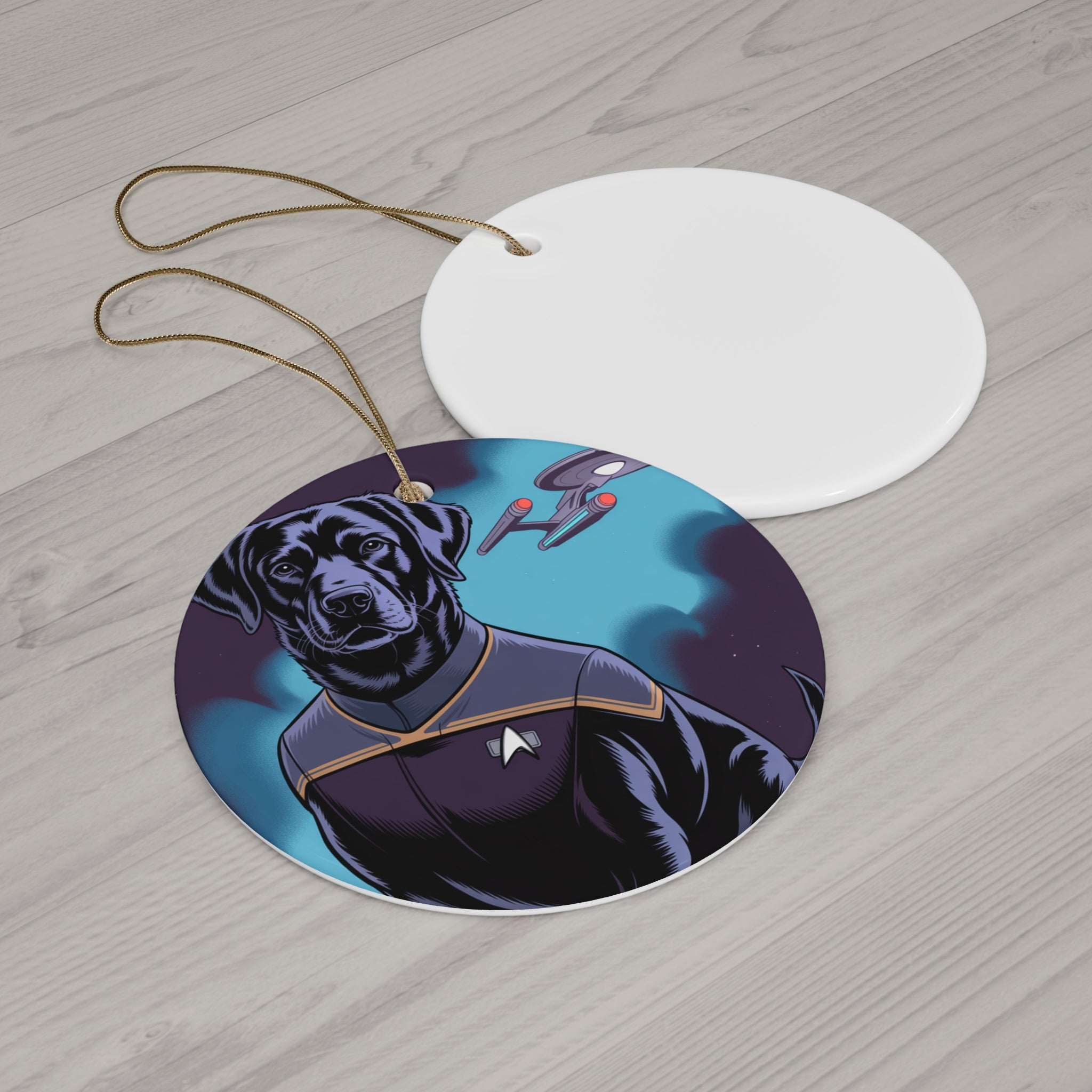 Dog-Fleet Ceramic Ornament