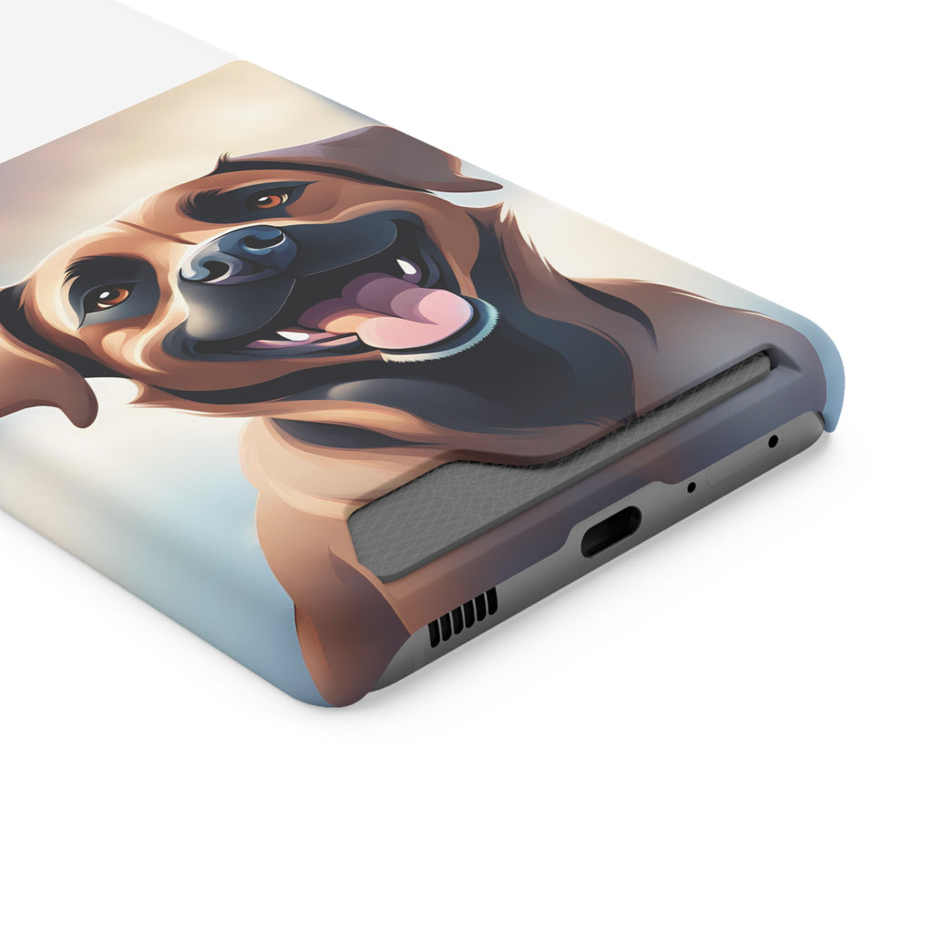 Black Mouth Cur Phone Case with Card Holder