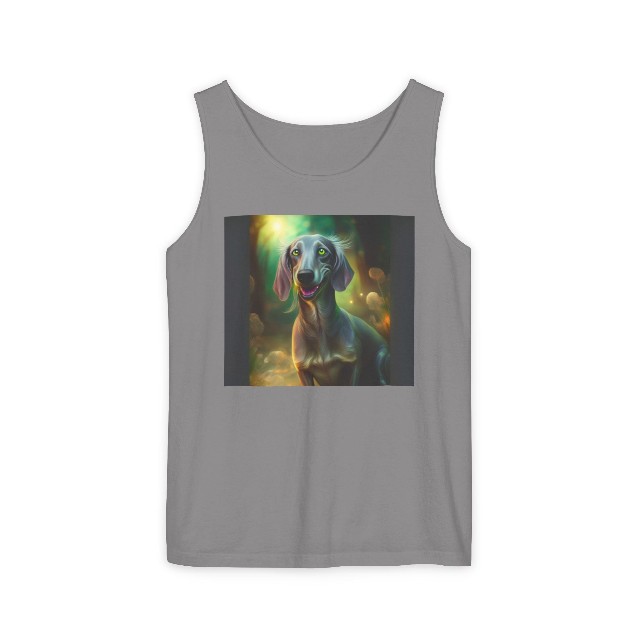 Silver Grey Dachshund Unisex Tank Top