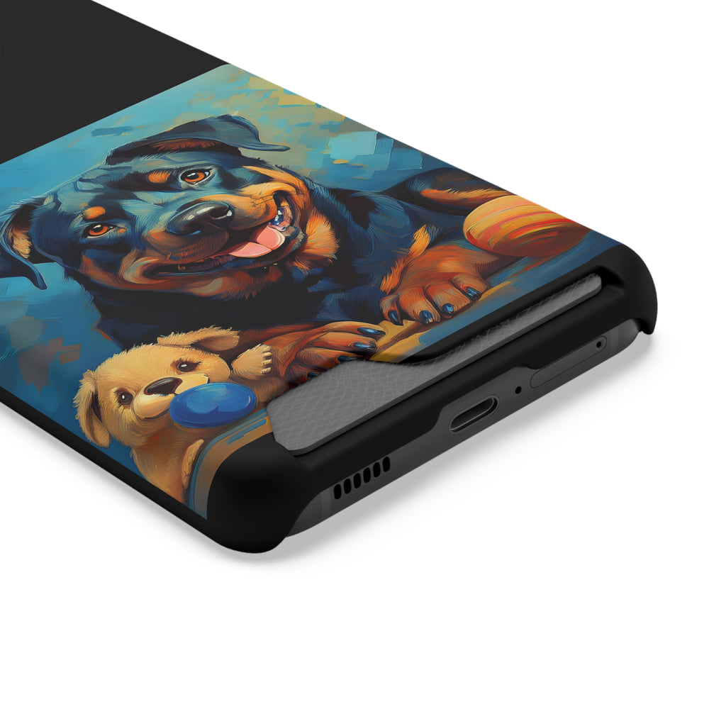 Rottweiler Phone Case with Card Holder