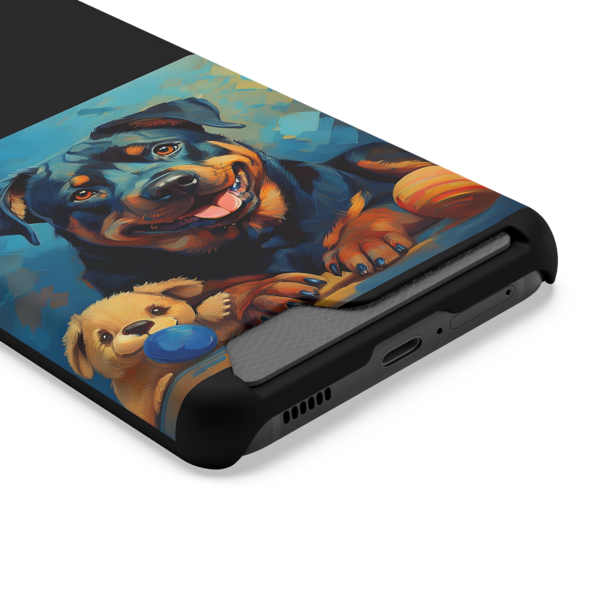Rottweiler Phone Case with Card Holder