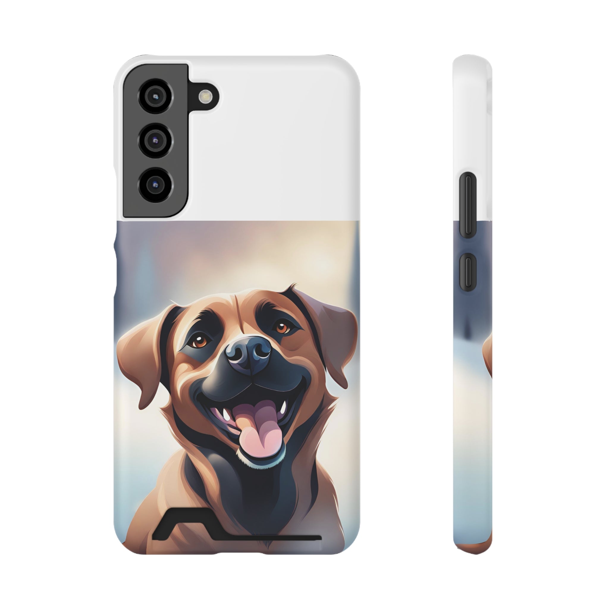 Black Mouth Cur Phone Case with Card Holder