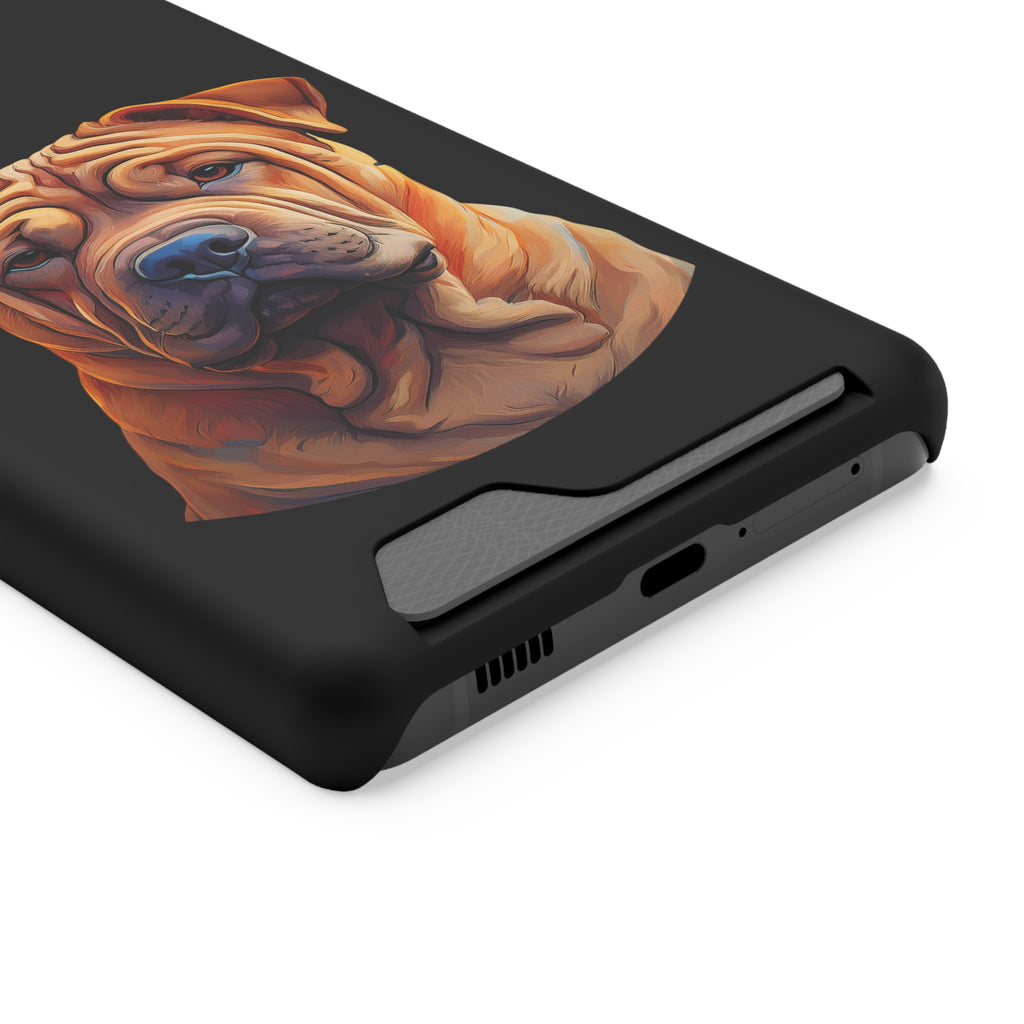 Shar Pei Phone Case with Card Holder