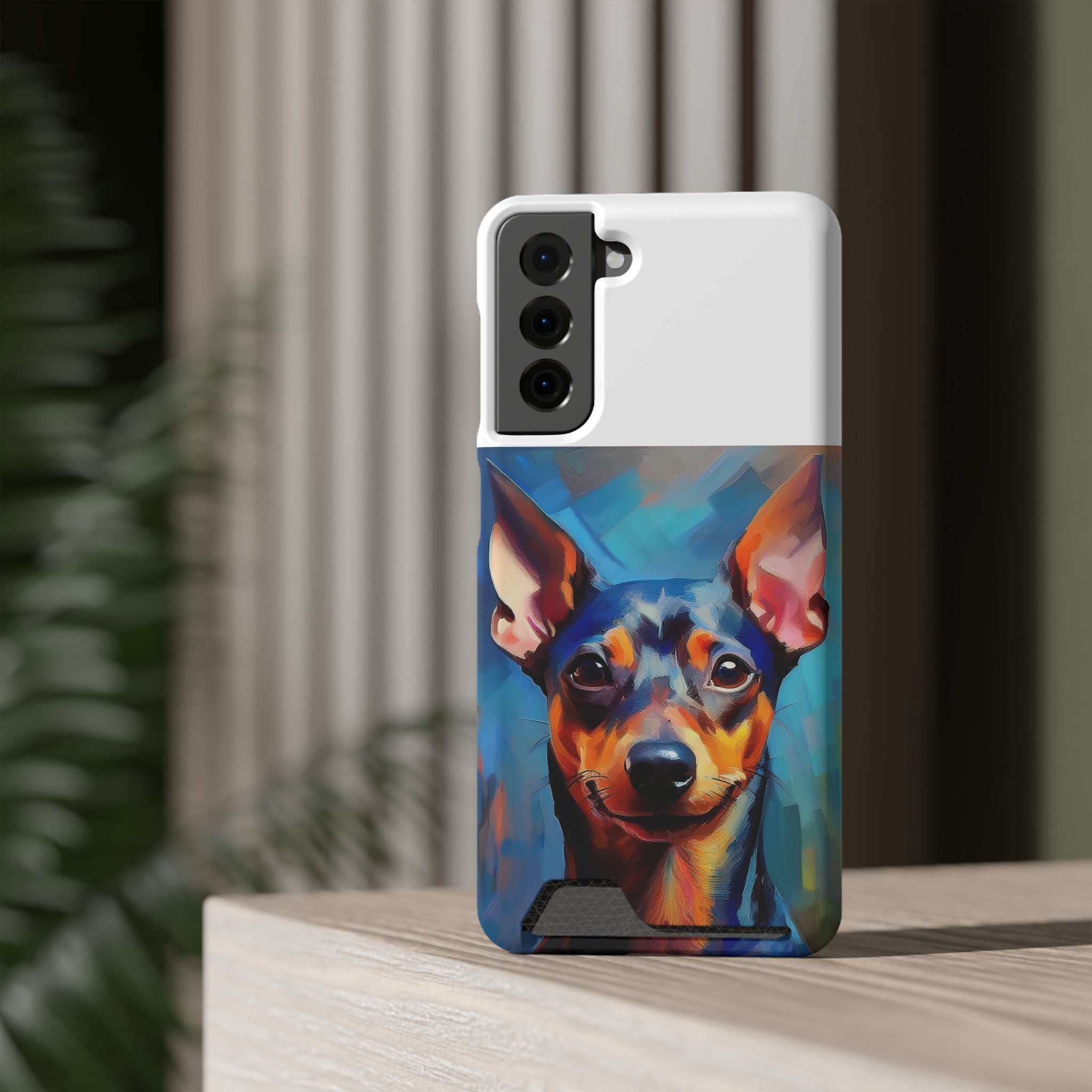 Miniature Pincher Phone Case with Card Holder