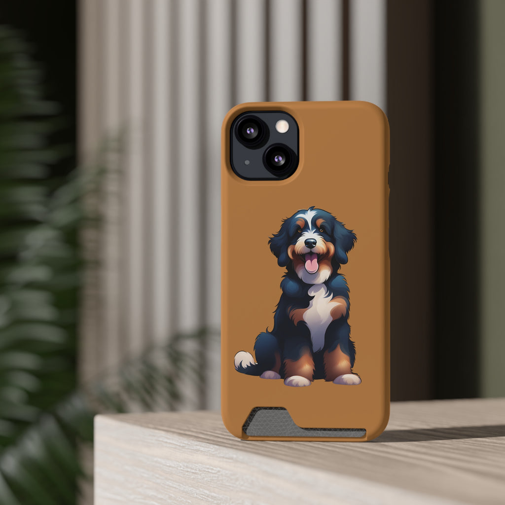 Bernie doodle Phone Case with Card Holder