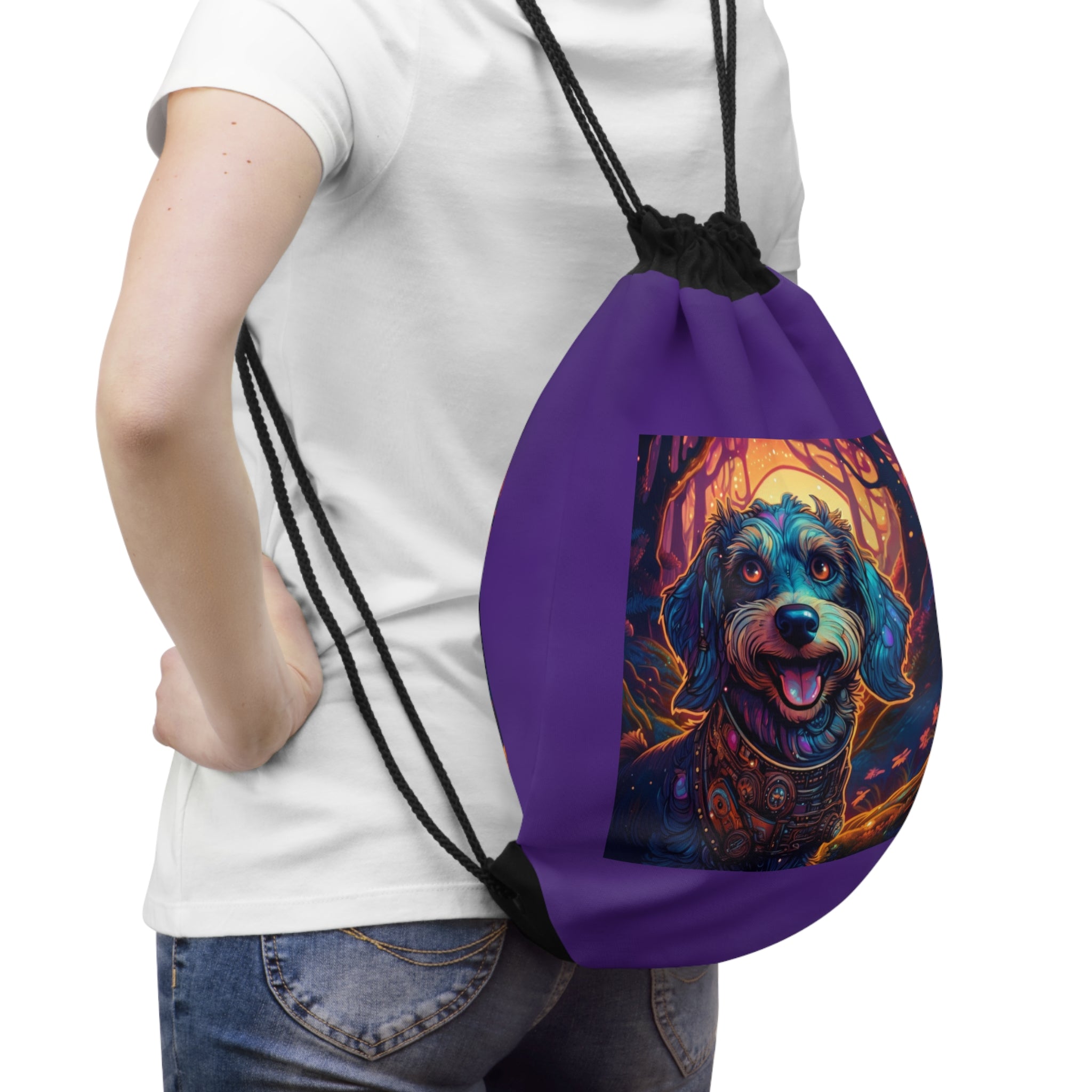 Dachshund Steampunk Drawstring Bag