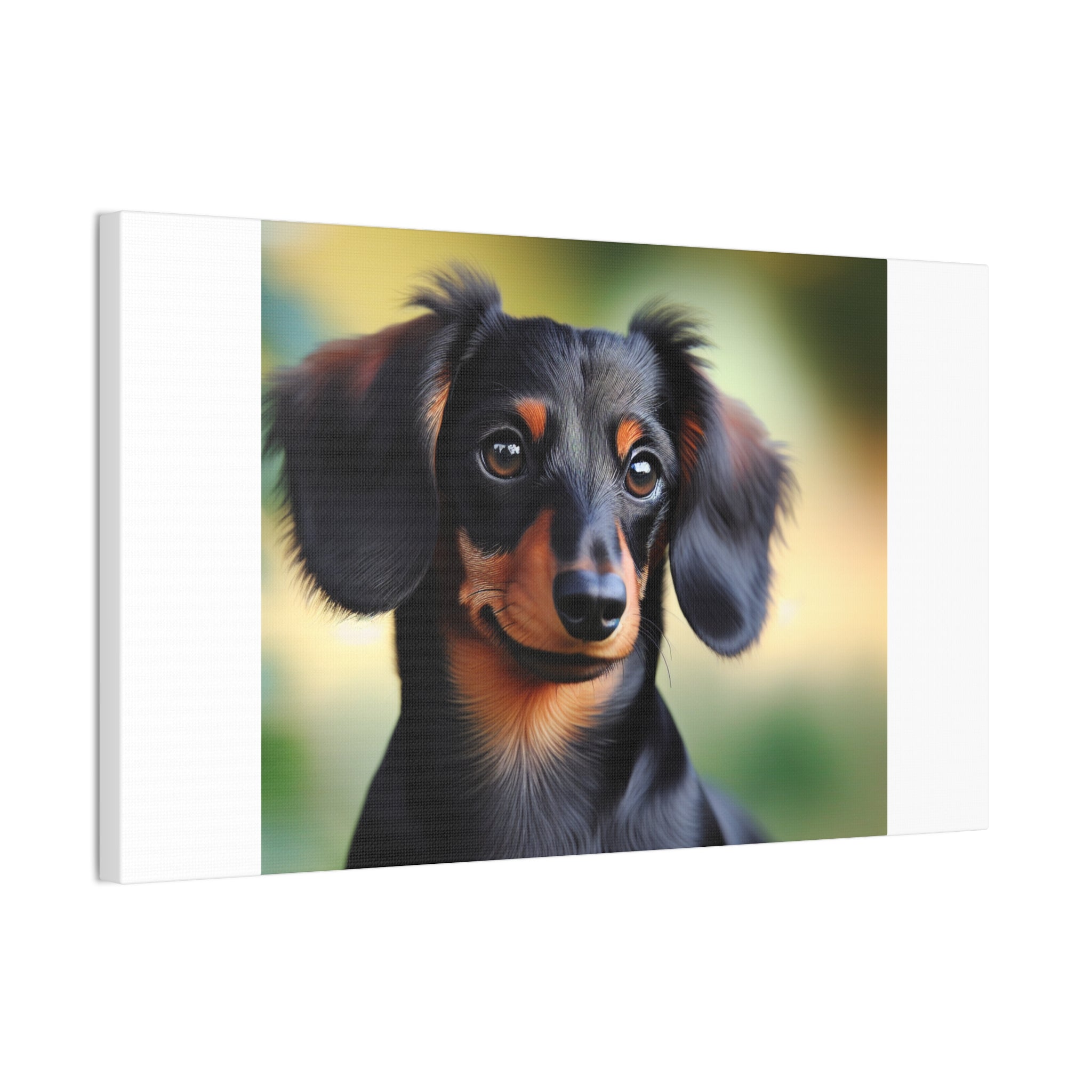 Black/Brown Dachshund Canvas Stretched, 0.75"