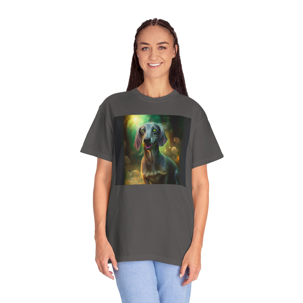 Silver Grey Dachshund Unisex Garment-Dyed T-shirt