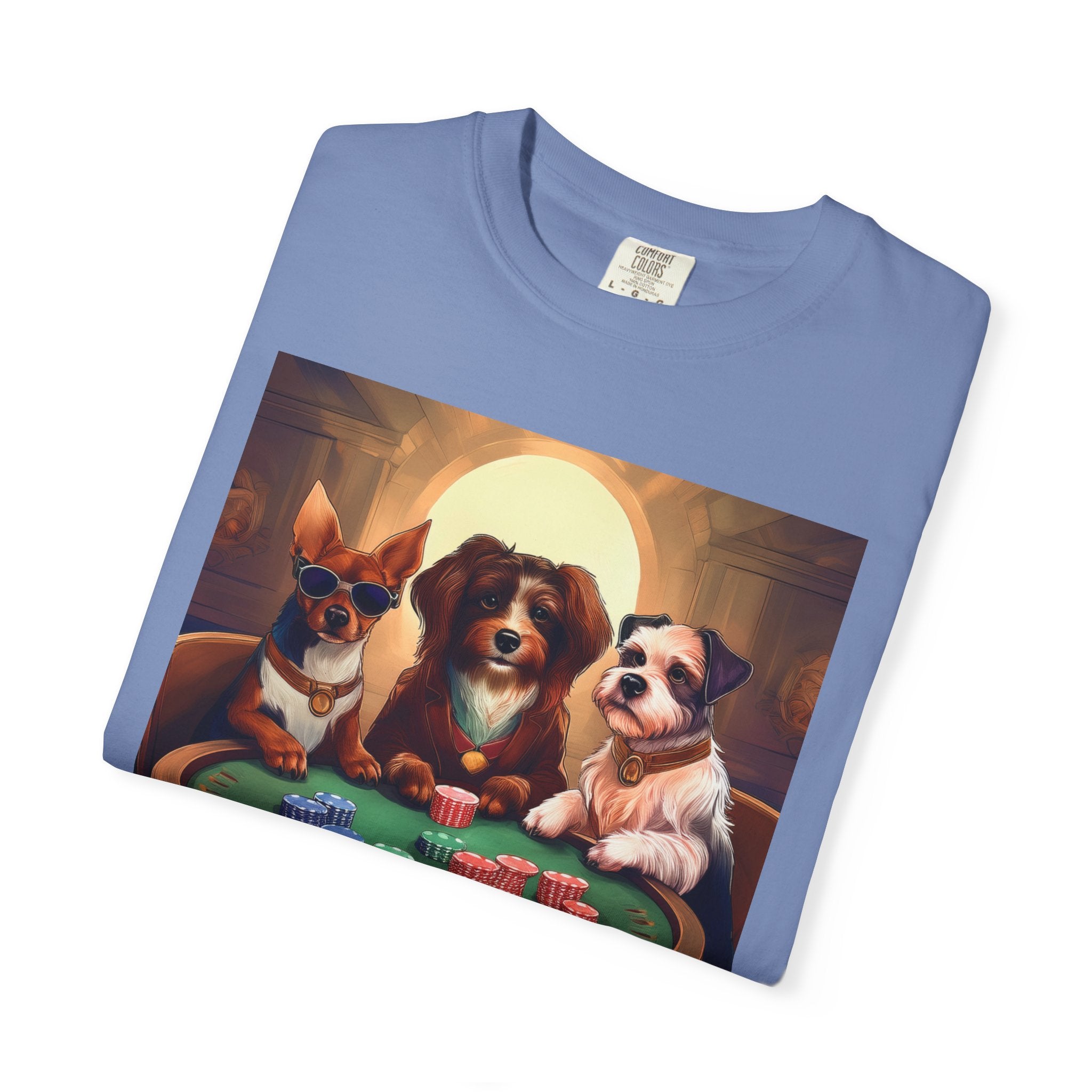 Puppy Poker Unisex Garment-Dyed T-shirt