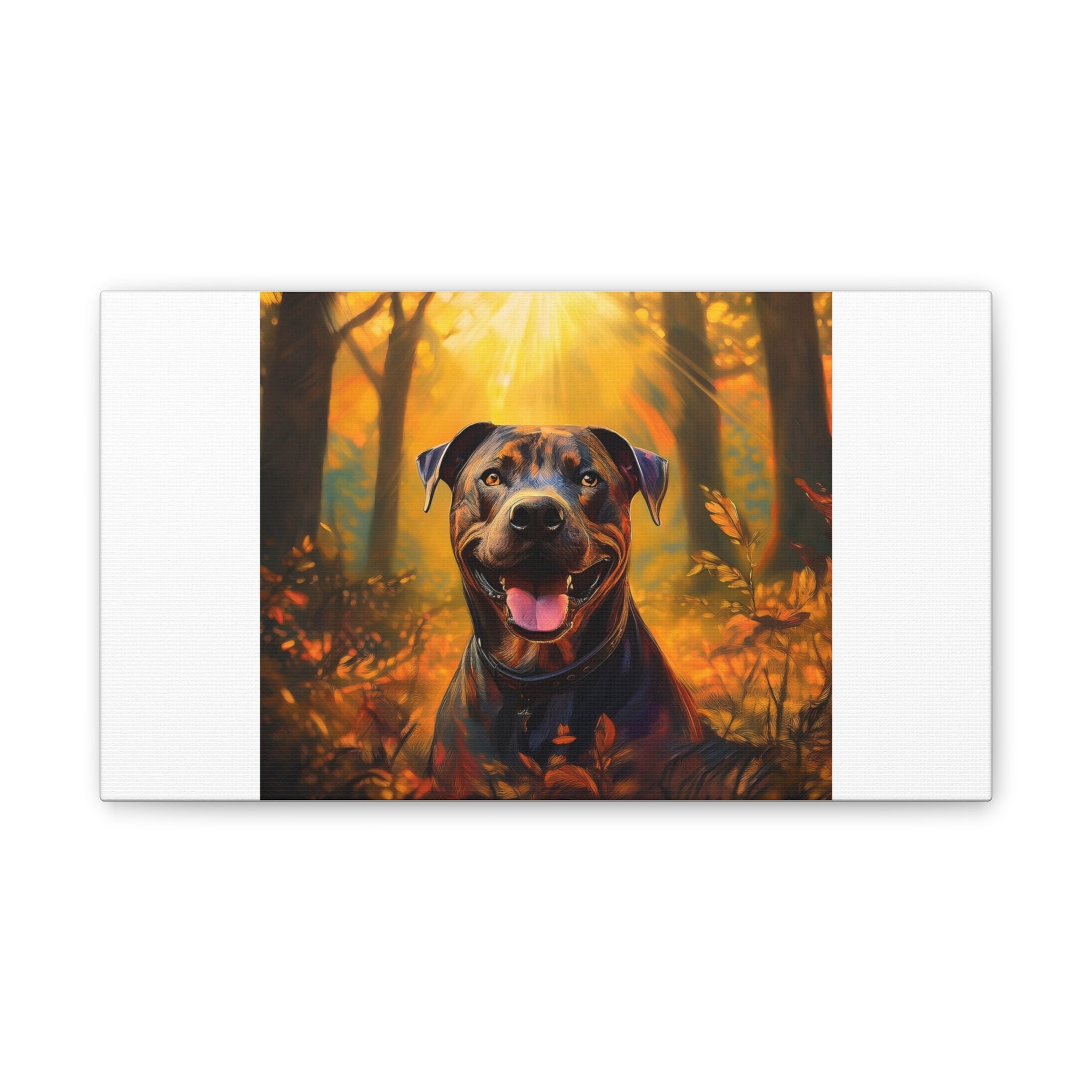 Pit Bull Brindle Autumn Stretched, 0.75"
