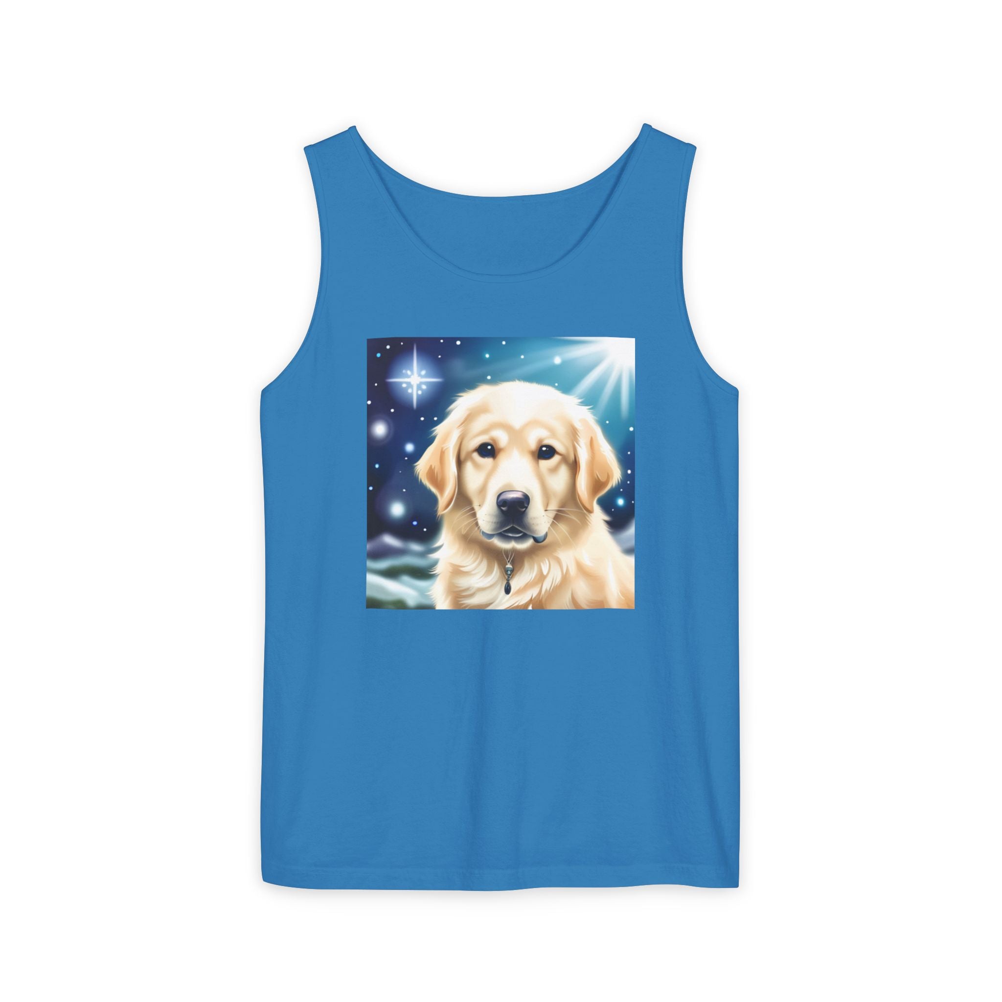 Golden Retriever Stary Night Unisex Tank Top
