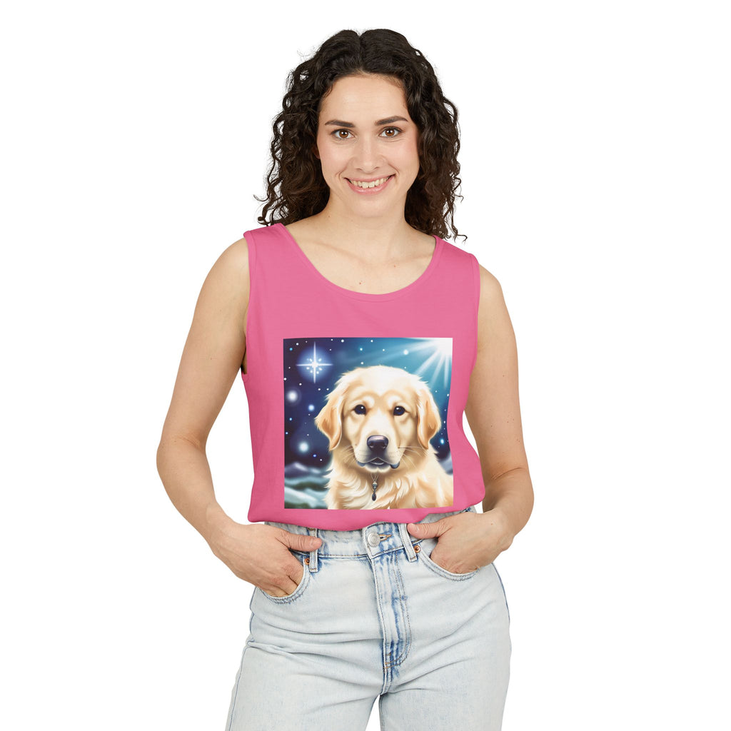 Golden Retriever Stary Night Unisex Tank Top