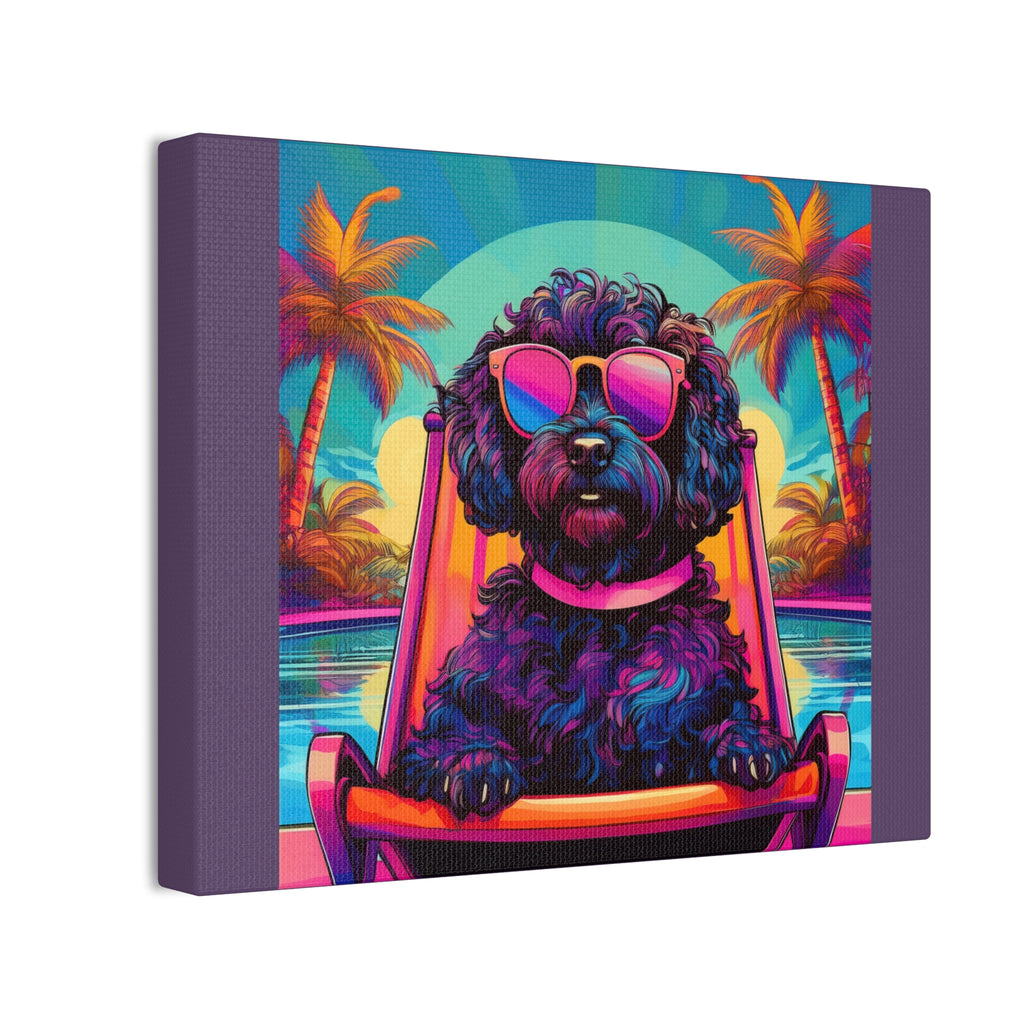 Doodle Poolside Canvas Painting