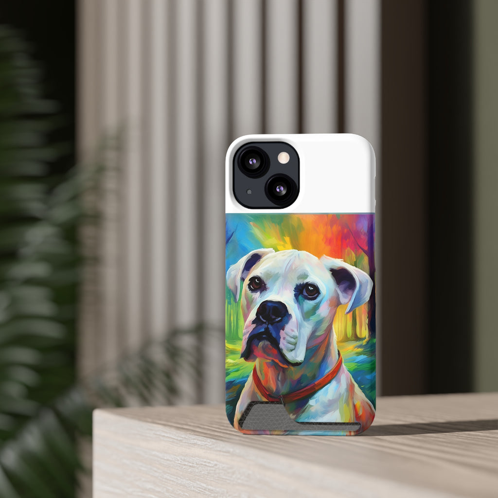 Boxer Rainbow Sky Phone Case with Card Holder