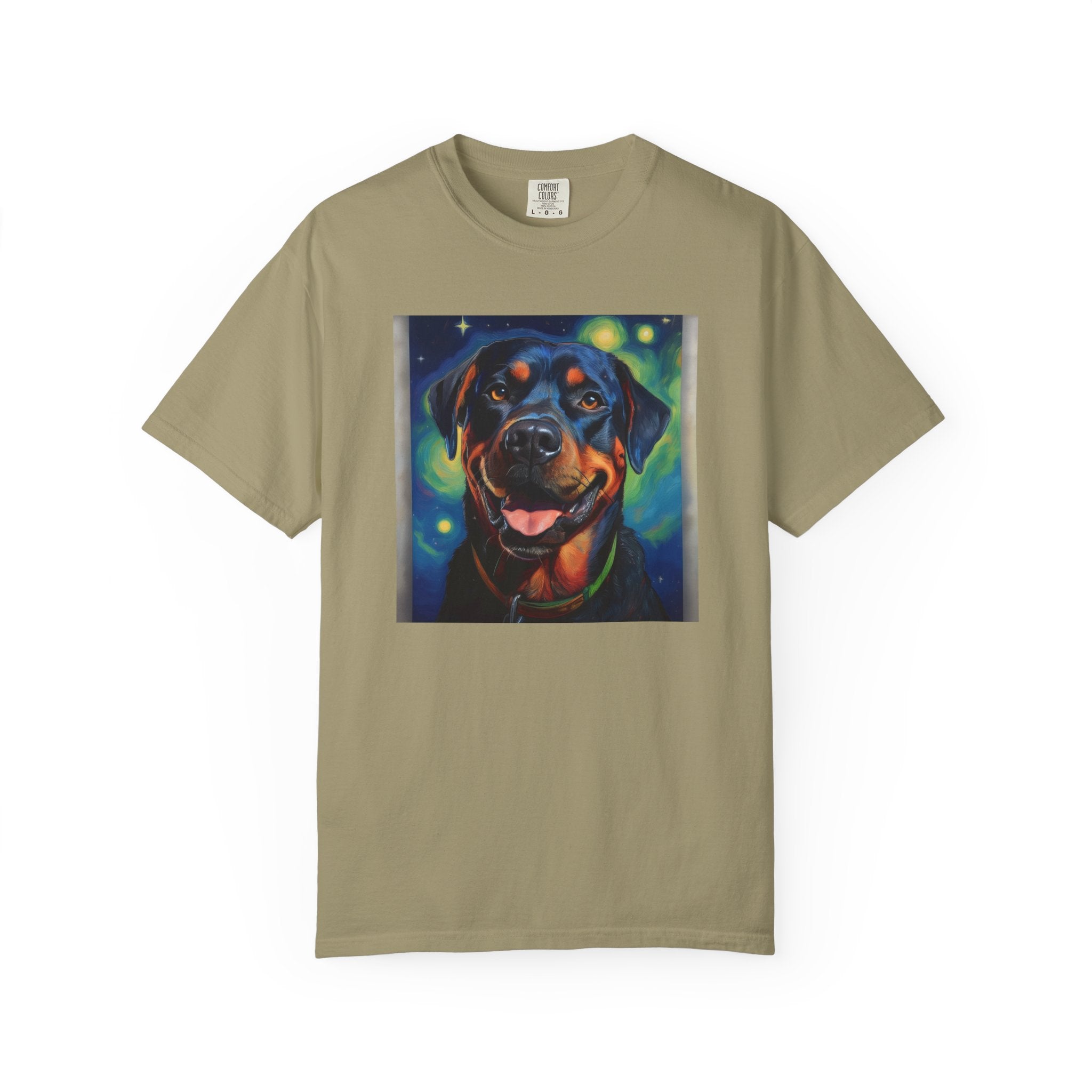 Rottweiler Stary Night Unisex Garment-Dyed T-shirt