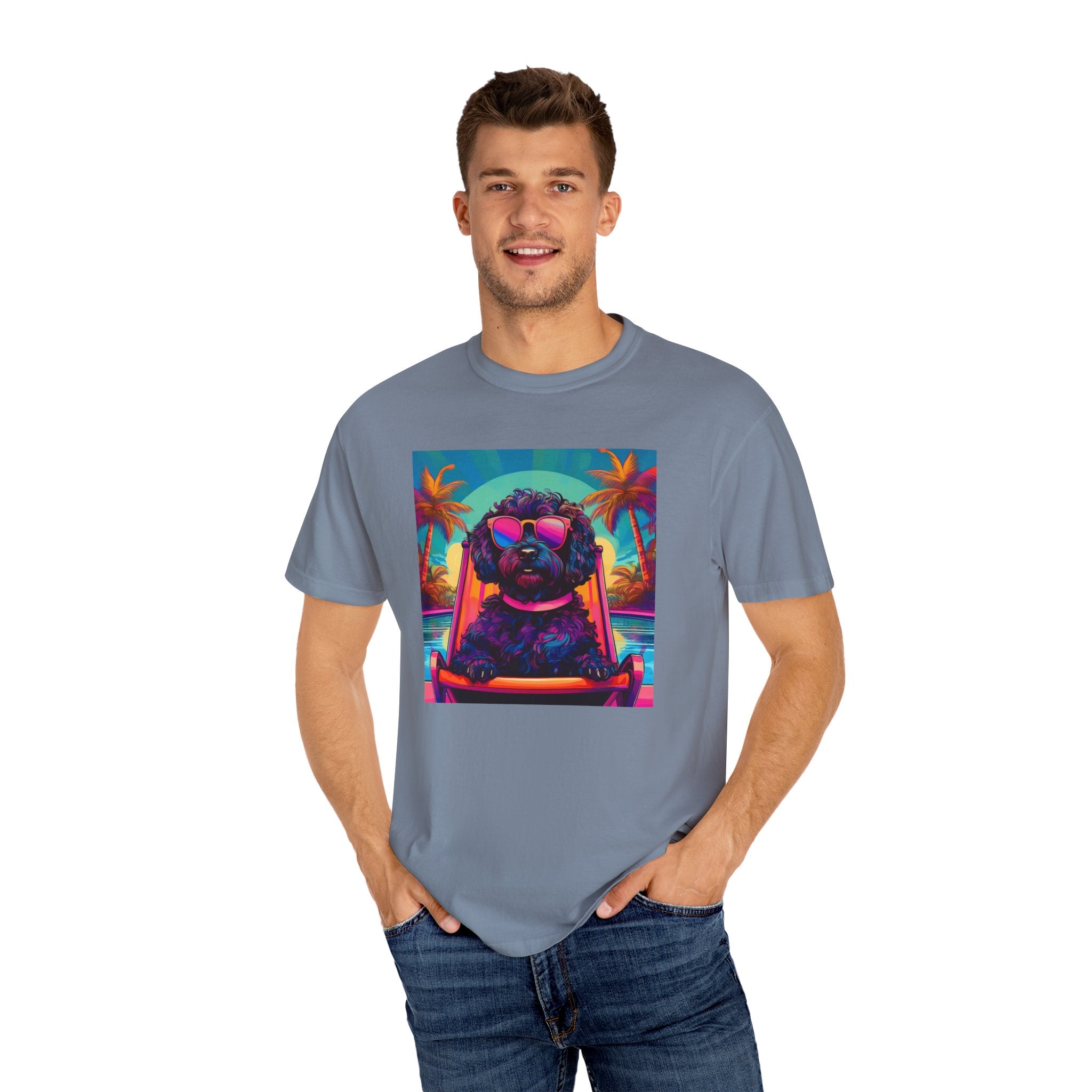 Doodle Poolside Unisex Garment-Dyed T-shirt