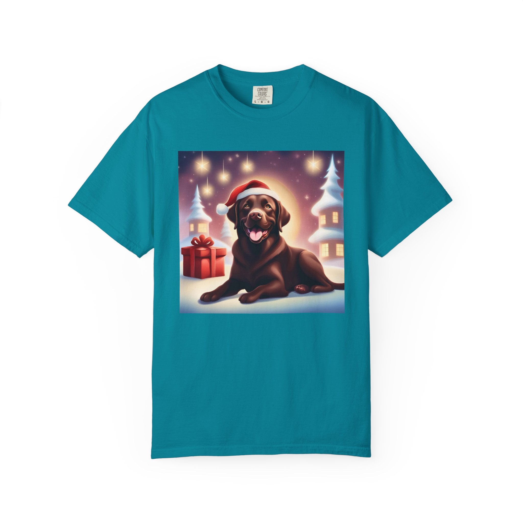 Chocolate Lab Holiday Unisex Garment-Dyed T-shirt