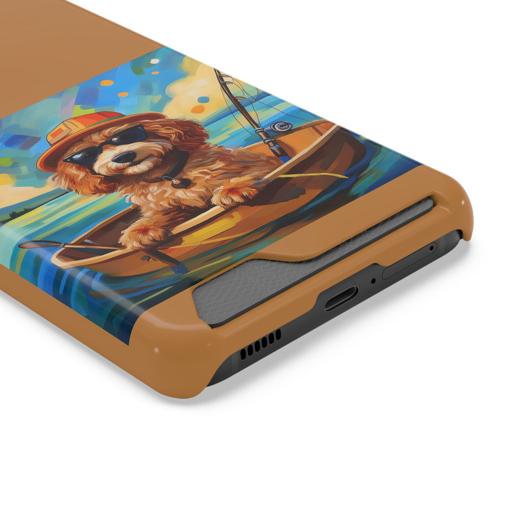 Doodle Fishing Phone Case with Card Holder
