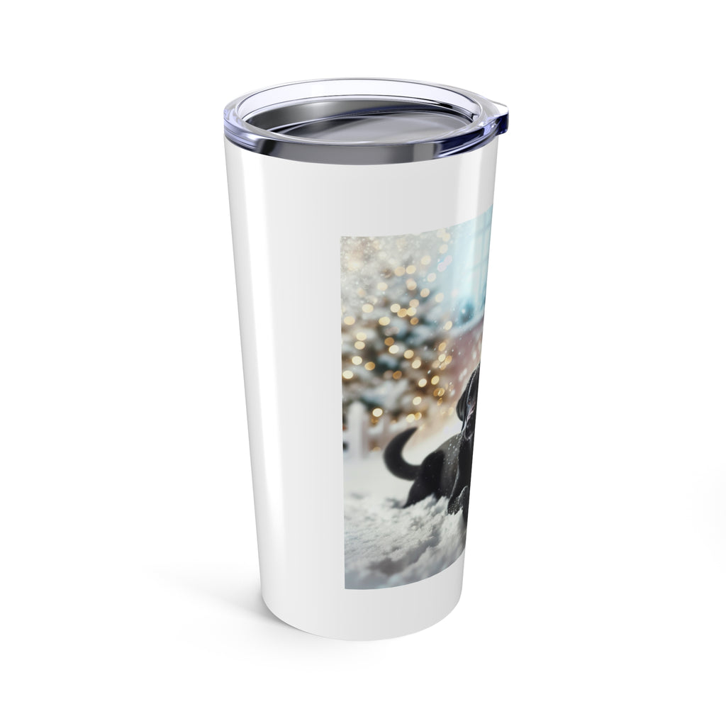 Black Lab Puppy Holiday Tumbler 20oz