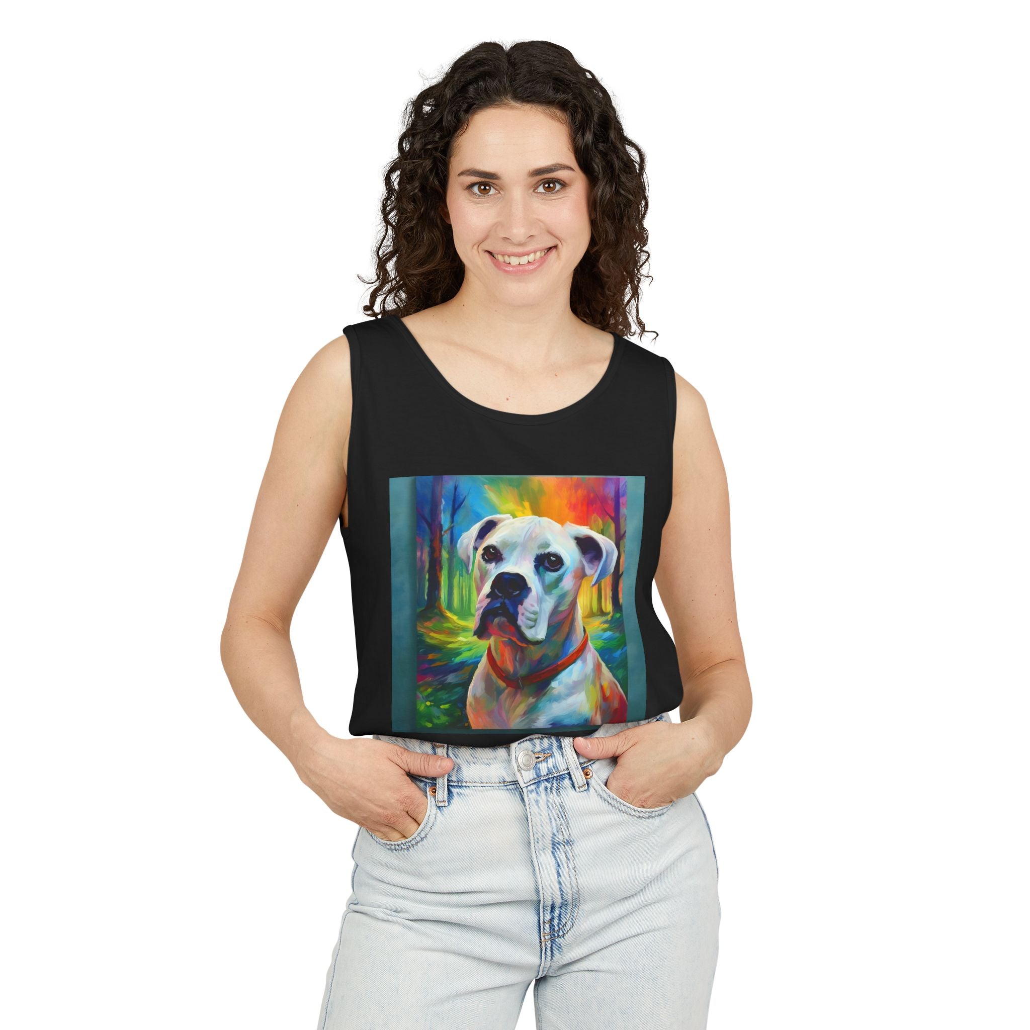 Boxer Rainbow Sky Unisex Tank Top