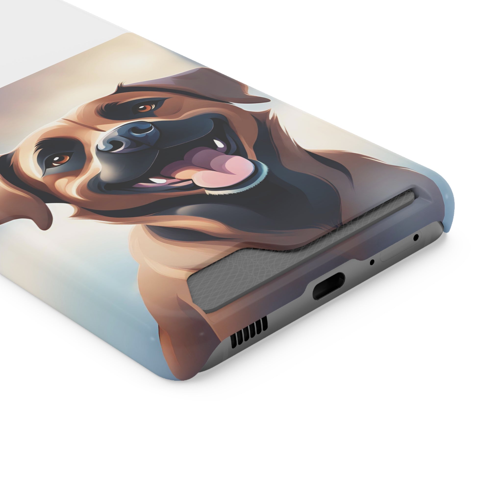 Black Mouth Cur Phone Case with Card Holder