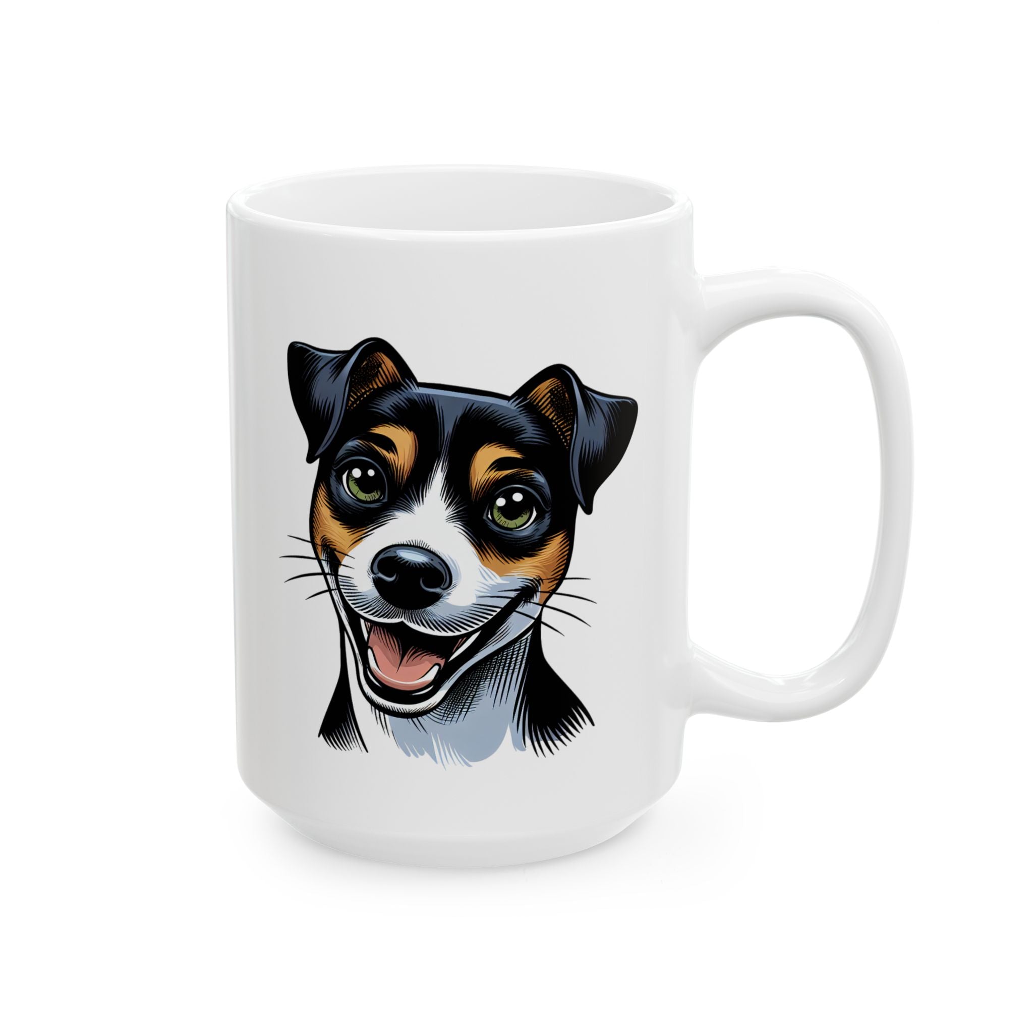 Jack Russel Ceramic Mug, (11oz, 15oz)