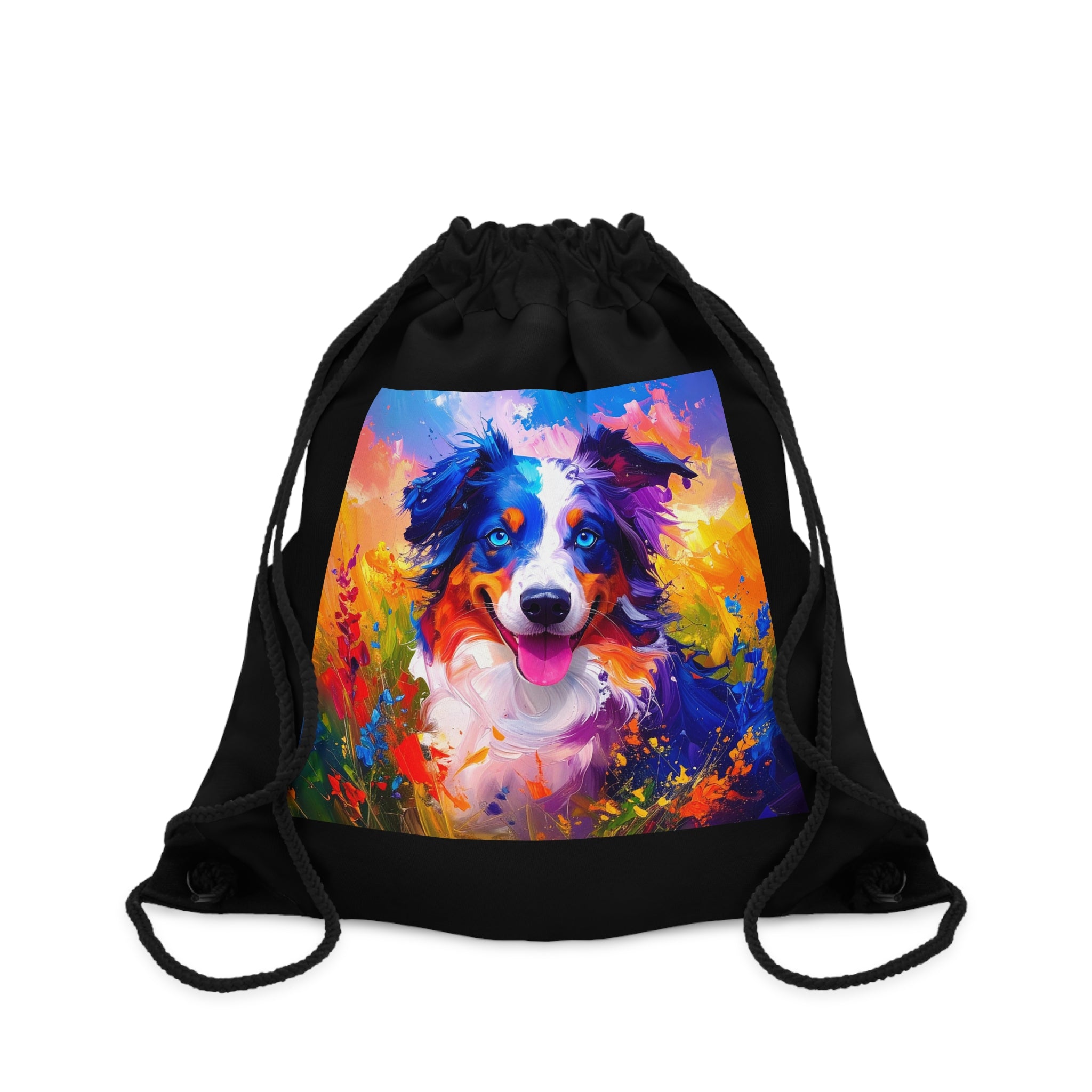 Aussie Shepherd Drawstring Bag