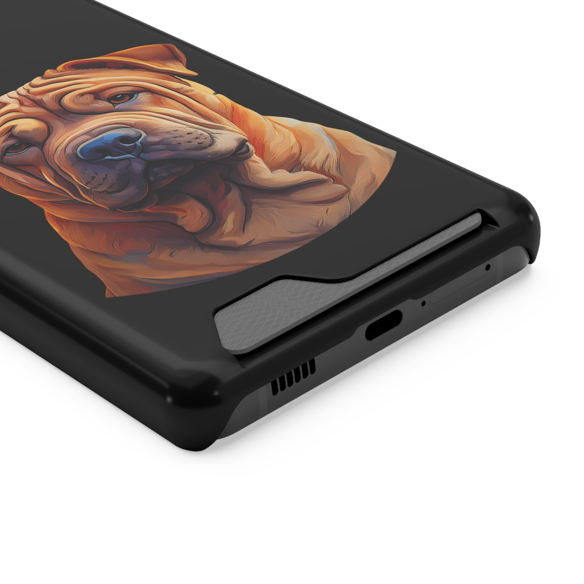 Shar Pei Phone Case with Card Holder