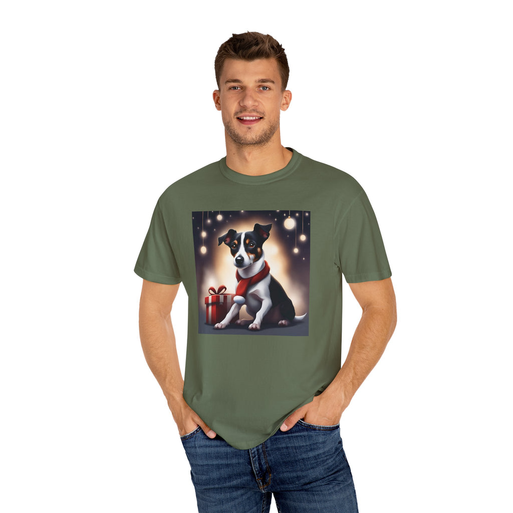 Jack Russel Holiday Unisex Garment-Dyed T-shirt