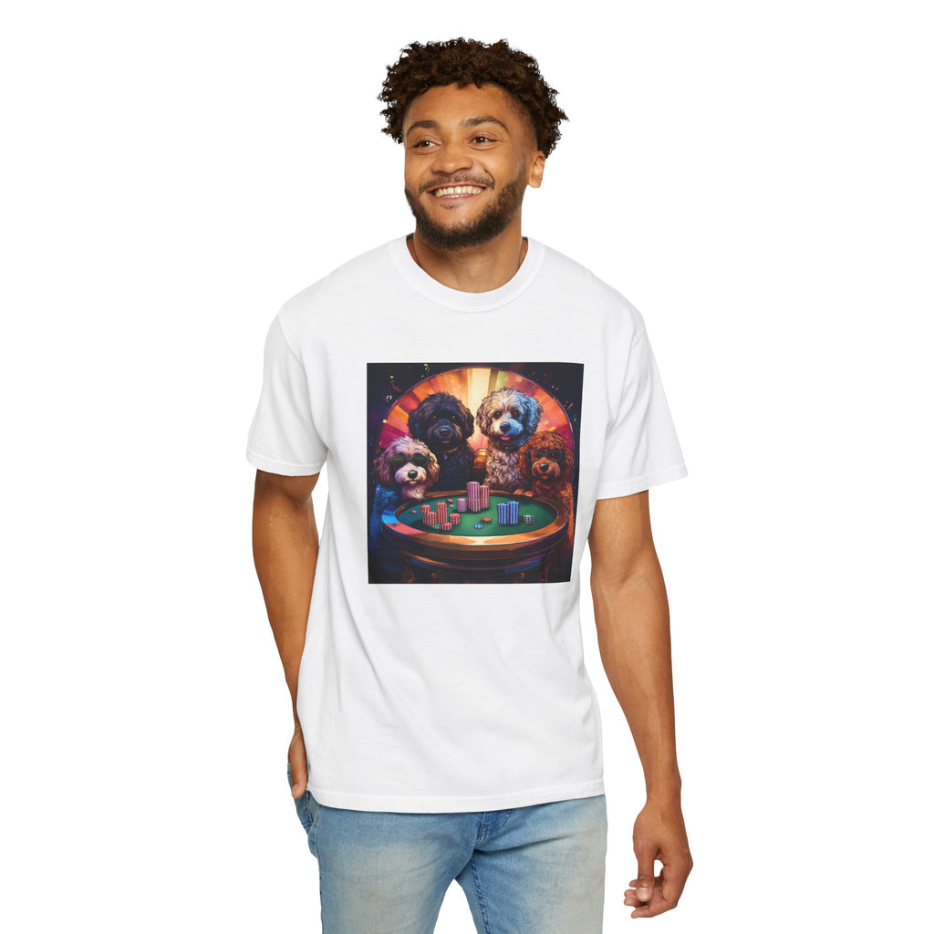 Doodle Poker Game Unisex Garment-Dyed T-shirt
