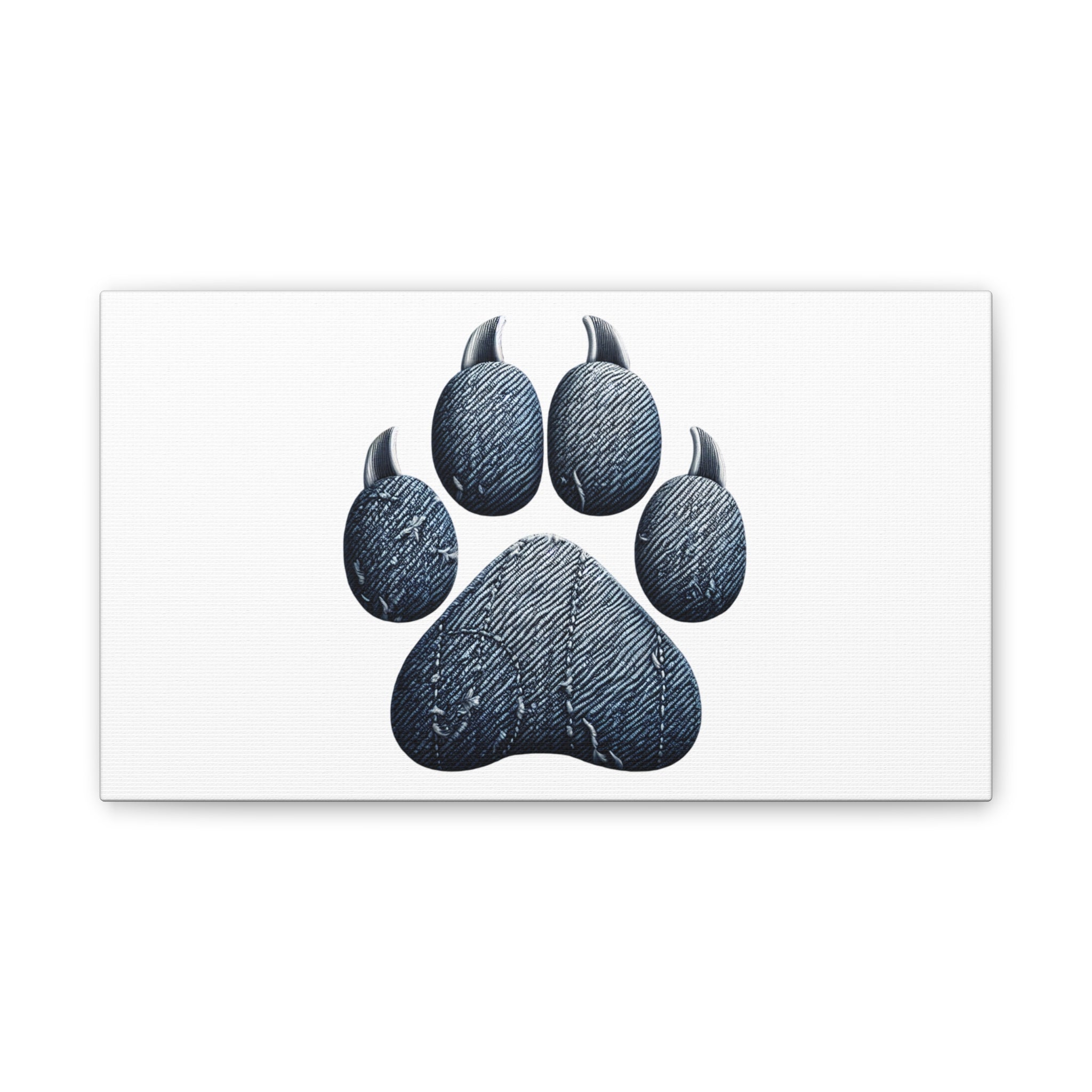 Denim Paw Canvas Stretched, 0.75"