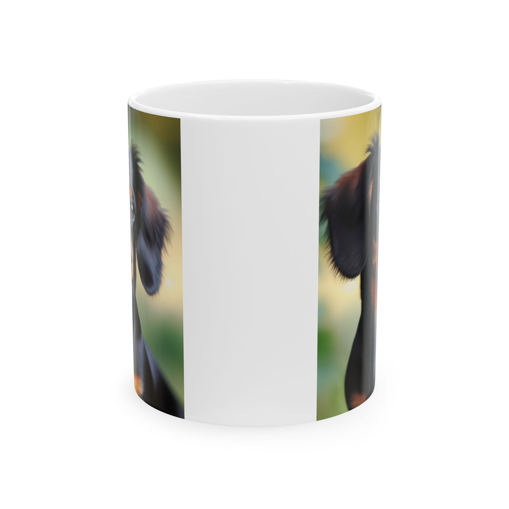 Black/Brown Dachshund Mug, (11oz, 15oz)