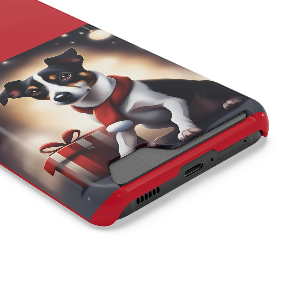Jack Russel Holiday Phone Case with Card Holder