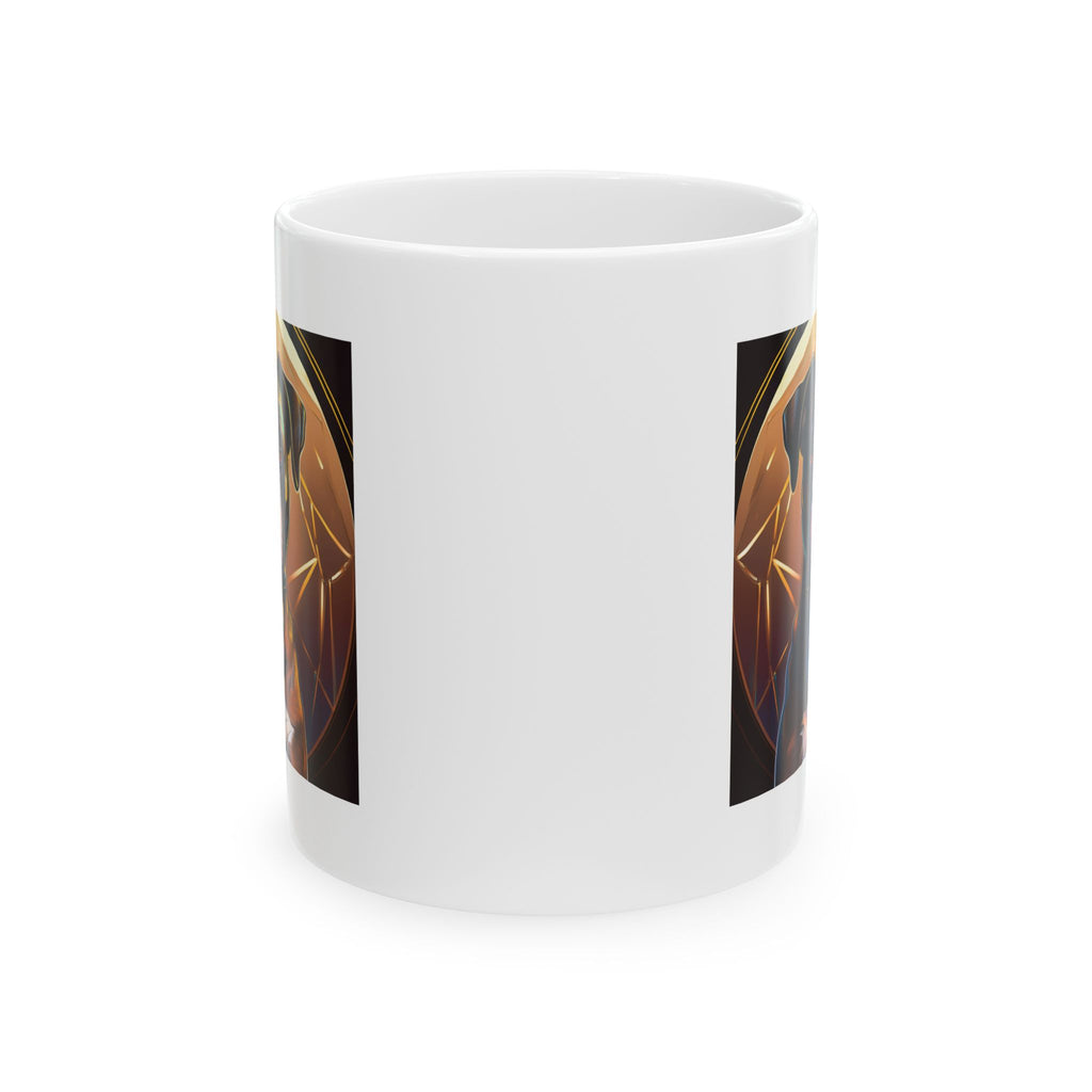 Brindle Gold Ceramic Mug, (11oz, 15oz)