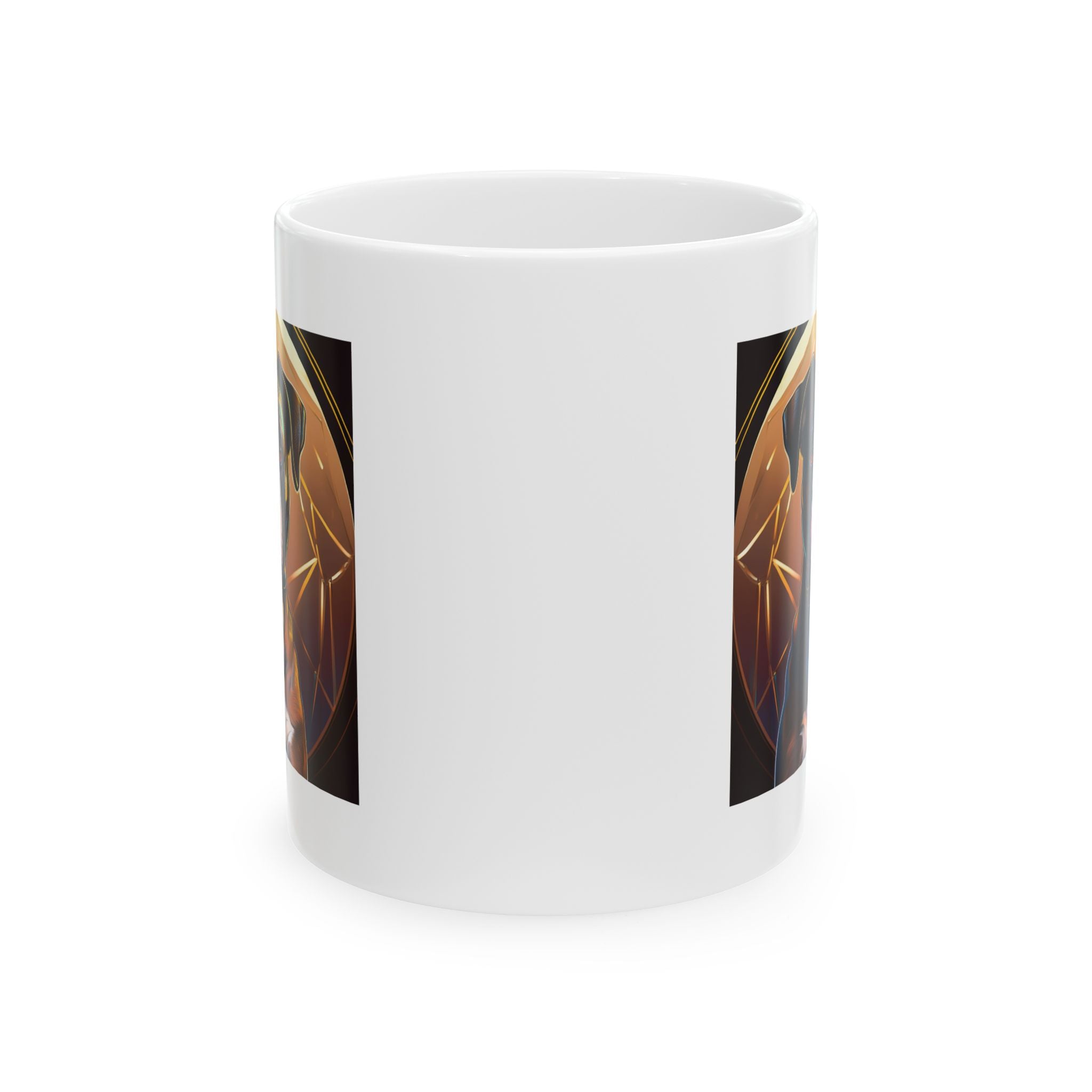 Brindle Gold Ceramic Mug, (11oz, 15oz)