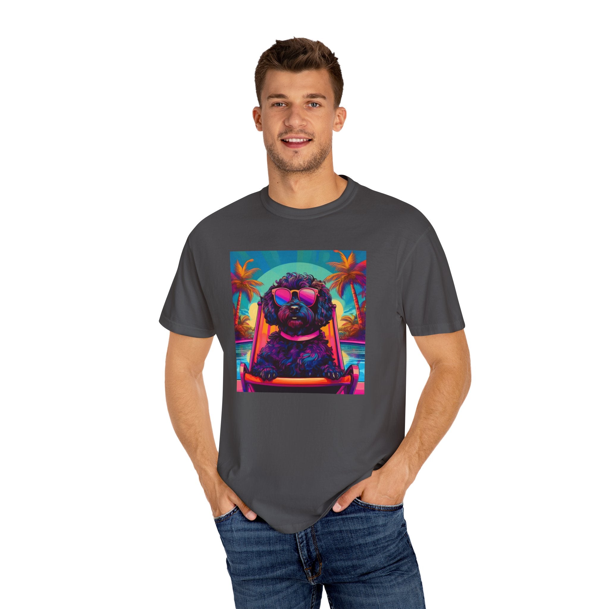 Doodle Poolside Unisex Garment-Dyed T-shirt