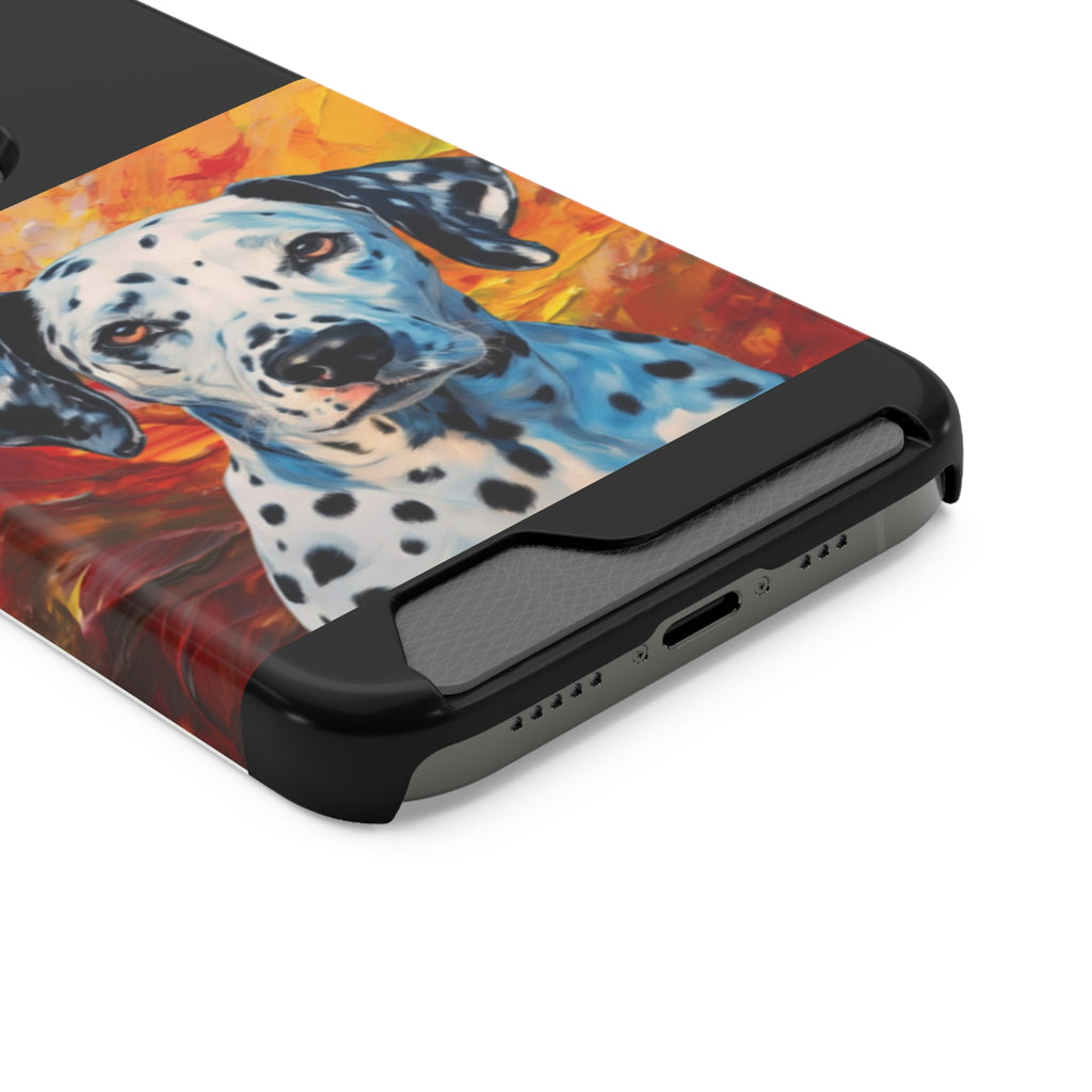 Dalmation Phone Case with Card Holder