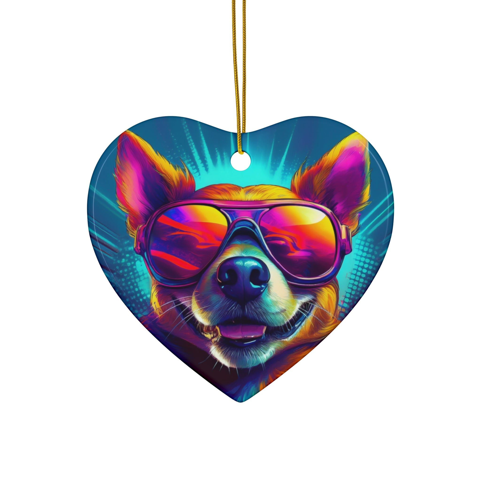Chihuahua Cool Sunglasses Ceramic Ornament